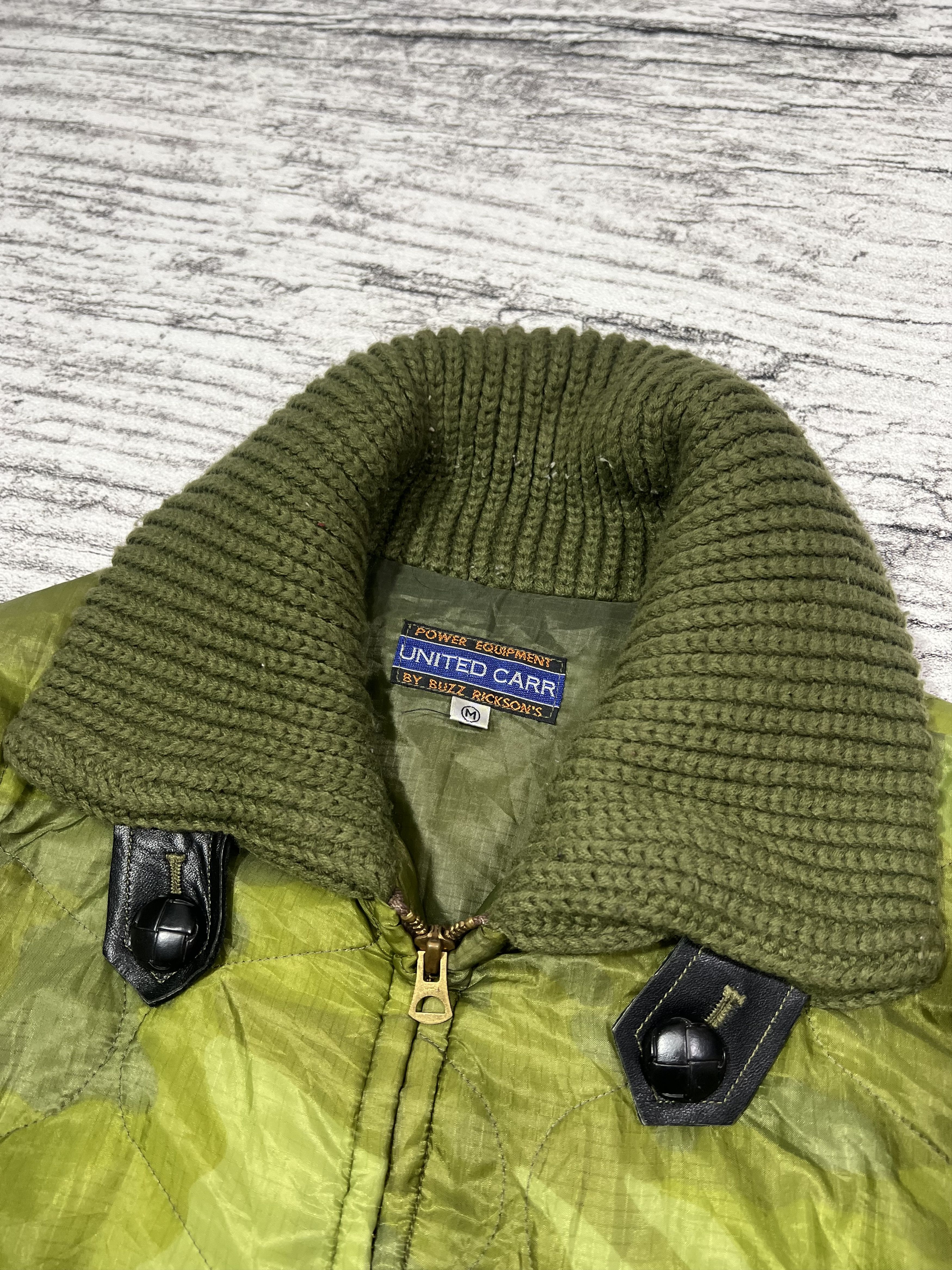 Buzz Rickson's 2000s Buzz Ricksons Leather Quilted Camo Military Jacket Size US L / EU 52-54 / 3 - 5 Thumbnail