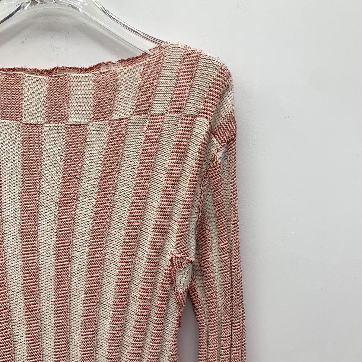 Celine Celine Pink Vertical Stripe Cotton Long Sleeve Knit Dress Size M / US 6-8 / IT 42-44 - 3 Thumbnail