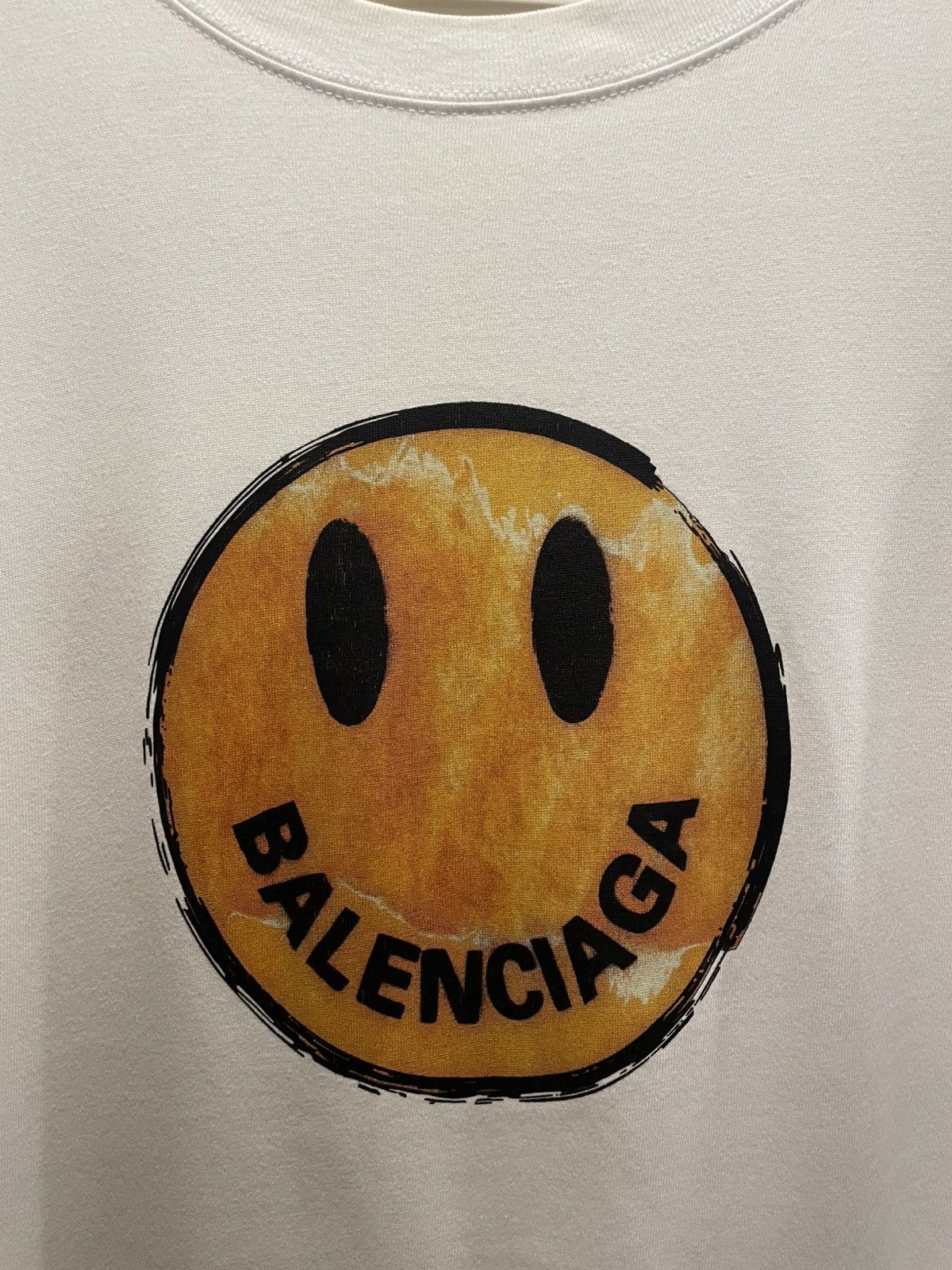 Balenciaga Balenciaga Unfit Smiley Printed Cotton Tee Size US S / EU 44-46 / 1 - 3 Thumbnail