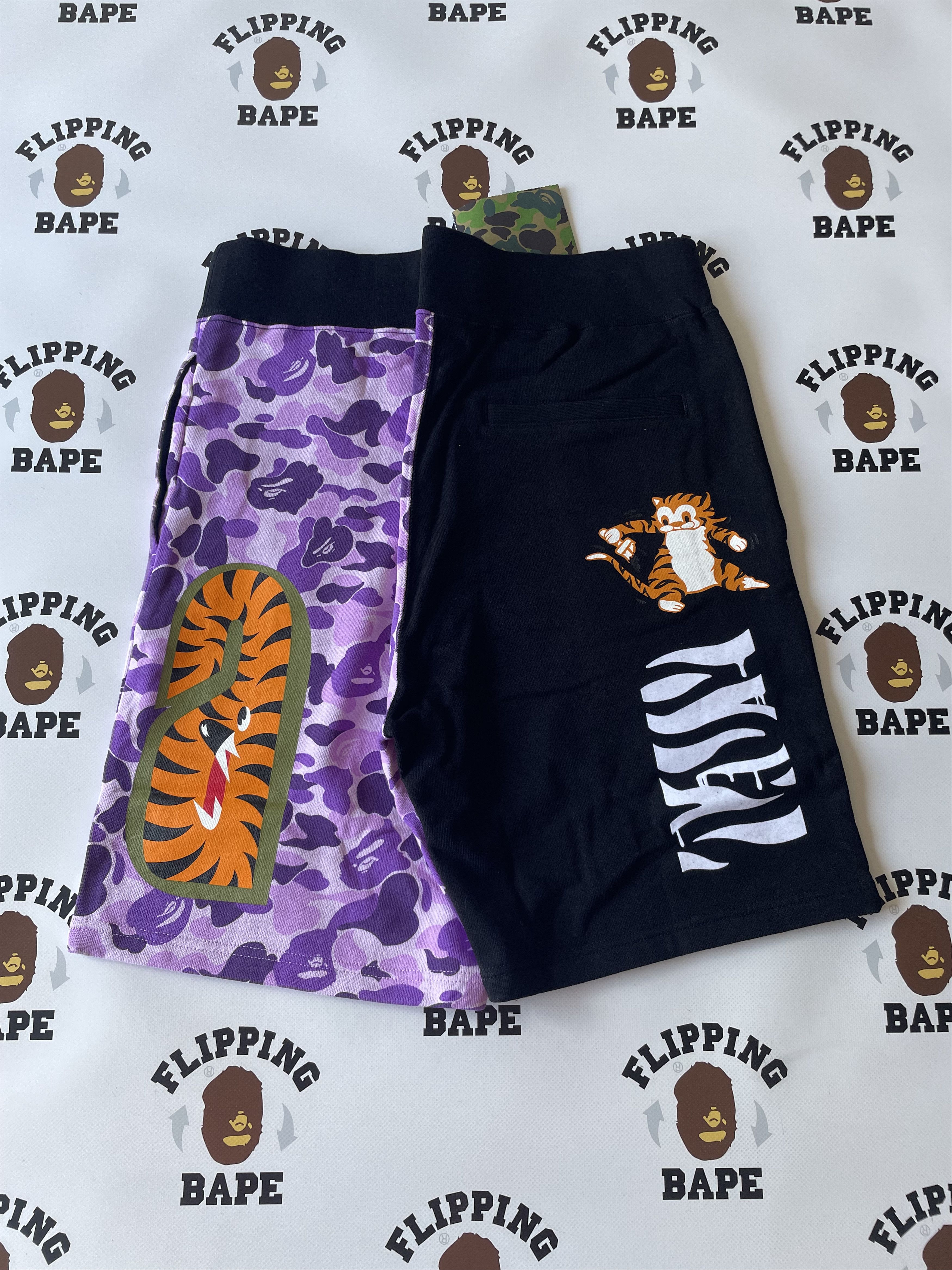 Bape BAPE TAIPEI 15th ANNIVERSARY TIGER SHARK SWEAT SHORTS Size US 34 / EU 50 - 2 Thumbnail