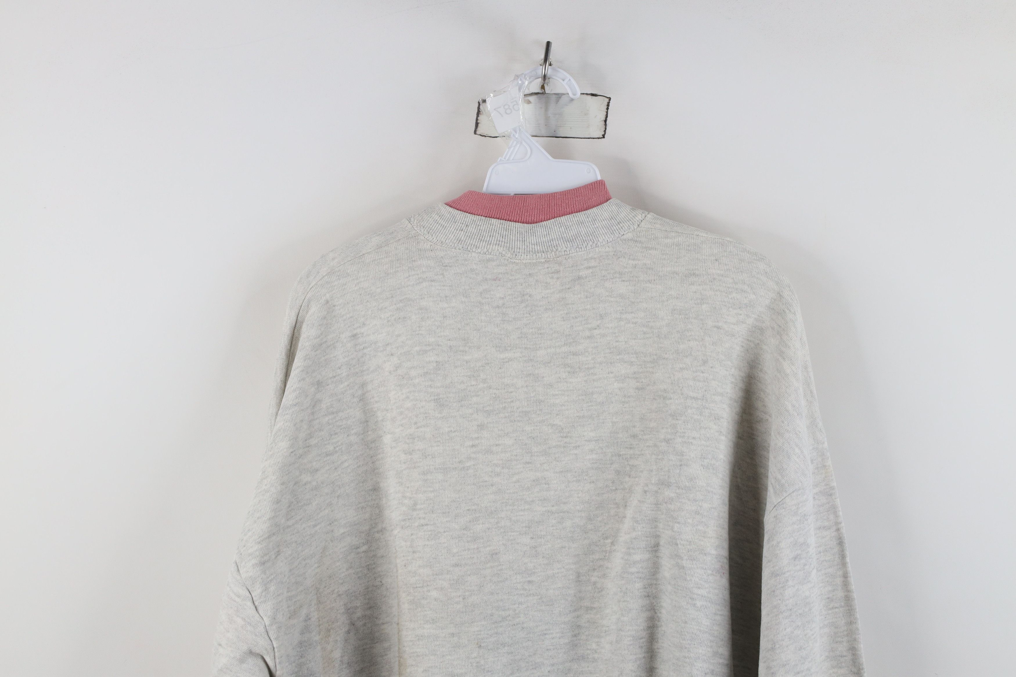Vintage Vintage 90s Streetwear Heart Flower Sweatshirt Gray USA Size XL / US 12-14 / IT 48-50 - 12 Thumbnail