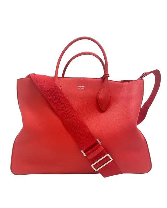 Salvatore Ferragamo o1s1rm0526 Size : OS / Leather Tote Bag in Red Size ONE SIZE - 1 Thumbnail