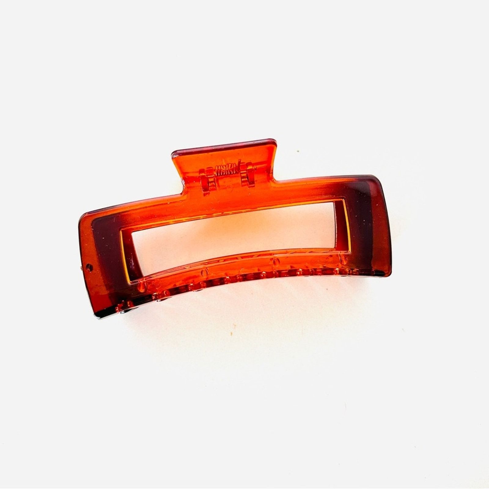 Anthropologie NEW ANTHROPOLOGIE Red Jumbo Rectangular Clear Hair Claw Clip Size ONE SIZE - 2 Thumbnail