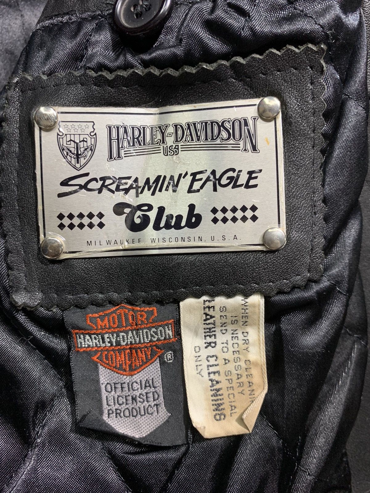 Harley Davidson 🔥VTG H.DAVIDSON BIKERS LEATHER JACKETS Size US L / EU 52-54 / 3 - 10 Thumbnail
