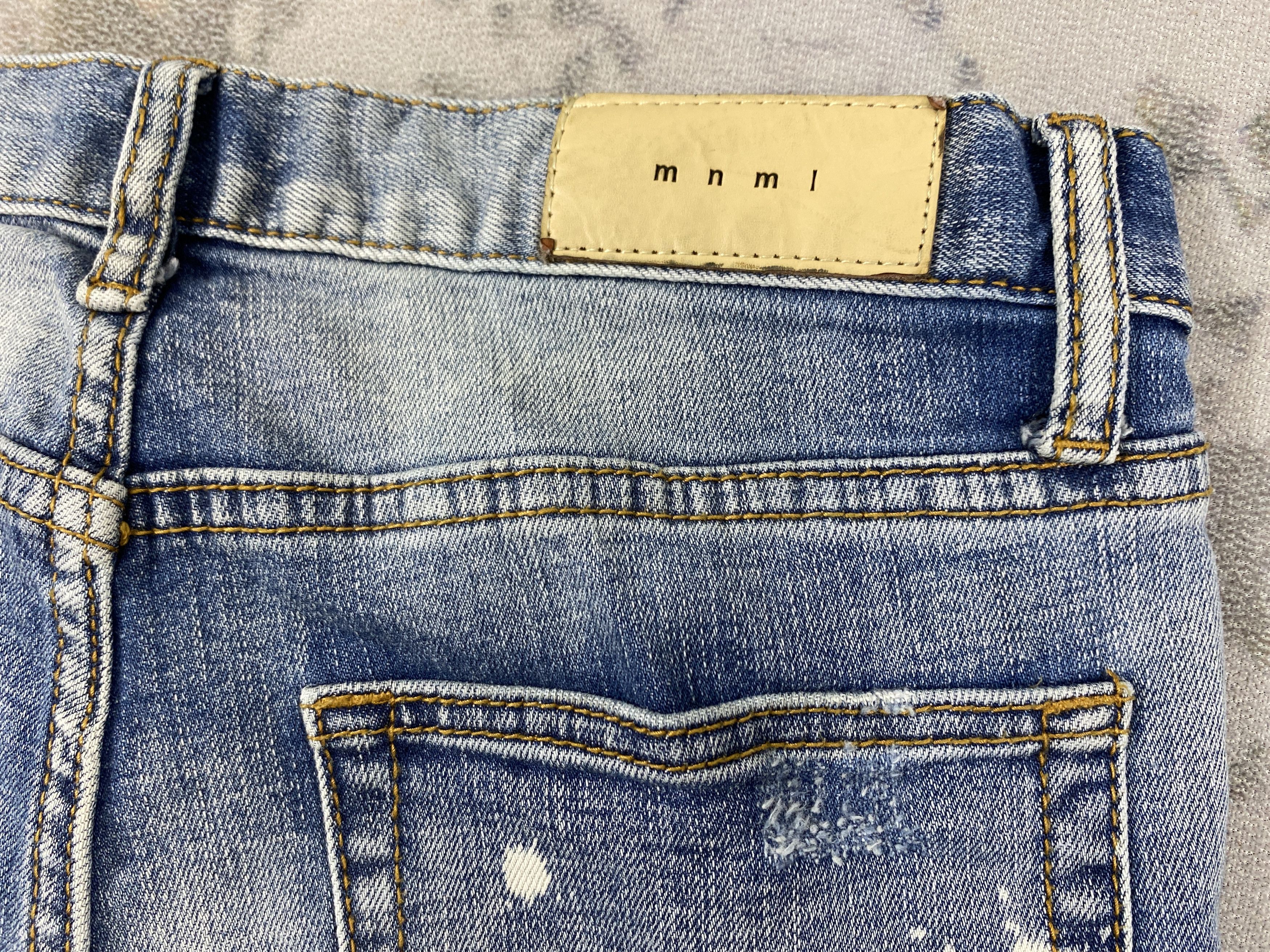 MNML Distressed Blue Vintage MNML Jeans 29x31 Denim- JN3780 Size US 29 - 10 Thumbnail
