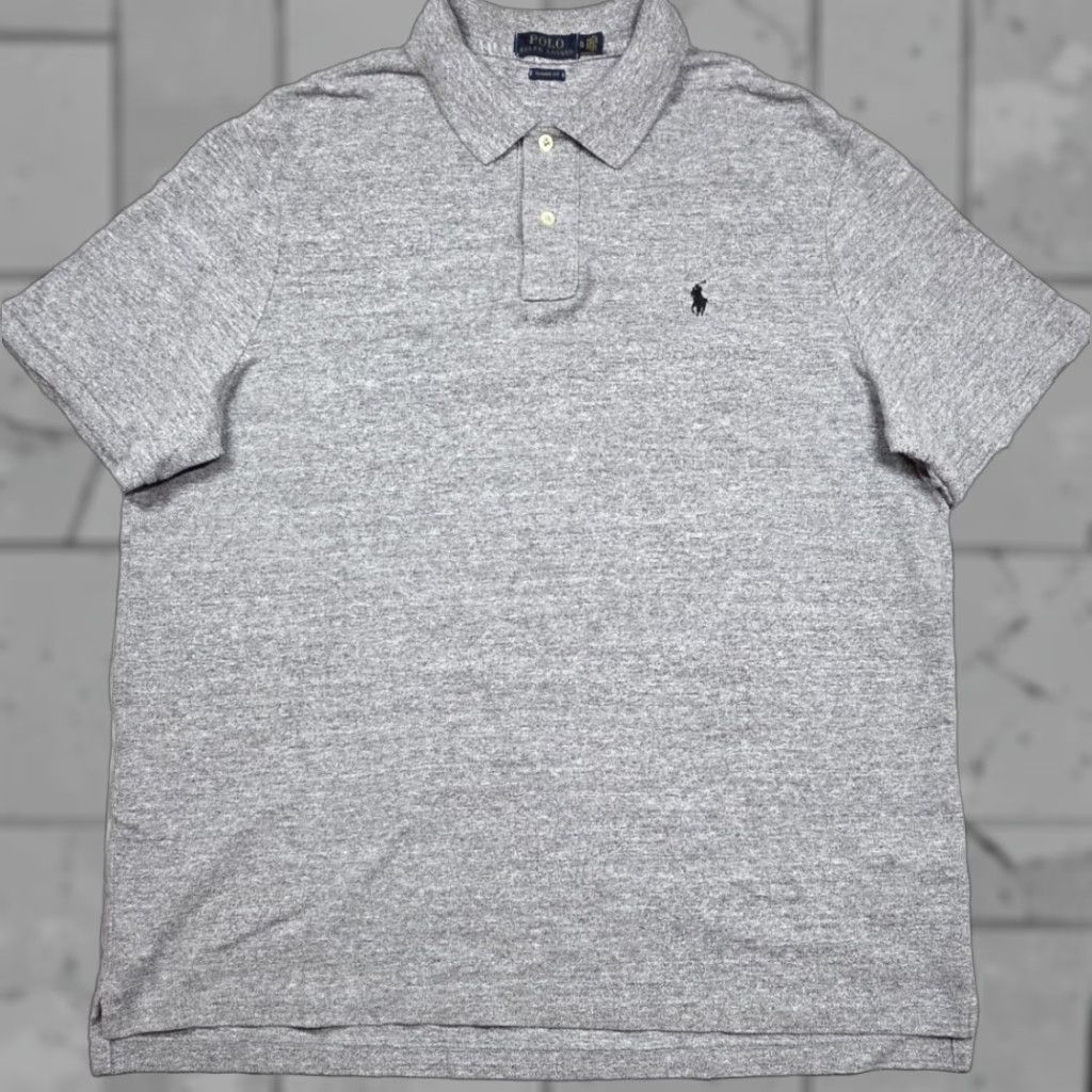 Polo Ralph Lauren Polo Ralph Lauren Polo Shirt XL Heather Gray Short Sleeve Men Pique Black Pony Size US XL / EU 56 / 4 - 1 Thumbnail