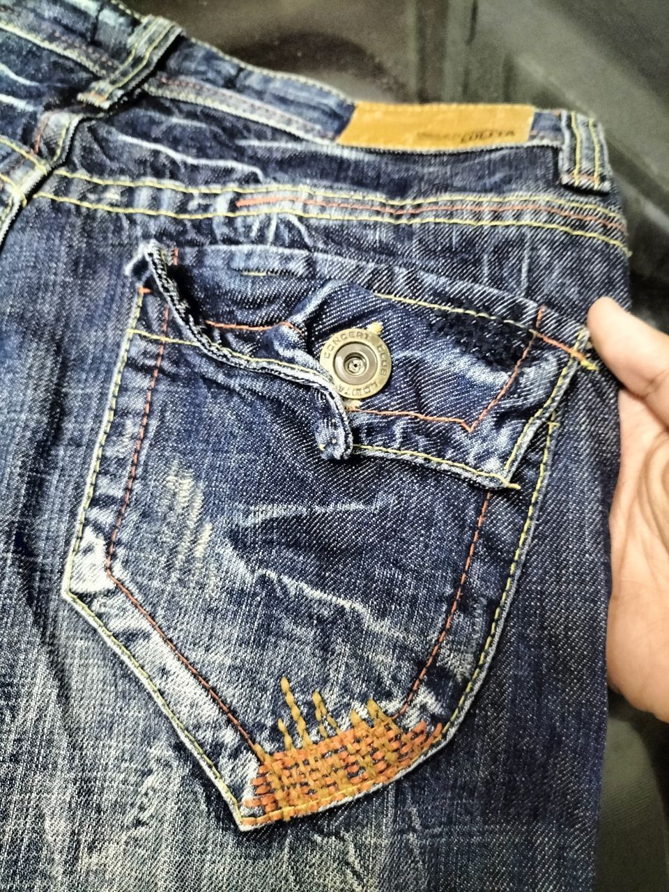 If Six Was Nine FLARE LOLITA Rare Faded distressed Jeans Size 28" / US 6 / IT 42 - 6 Thumbnail