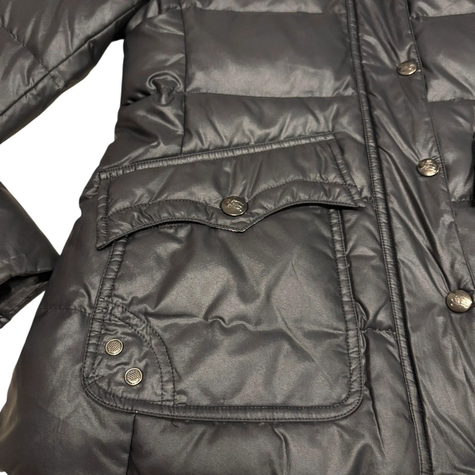 Burberry Burberry Blue Label black fur hood puffer down jacket Size US XS / EU 42 / 0 - 5 Thumbnail