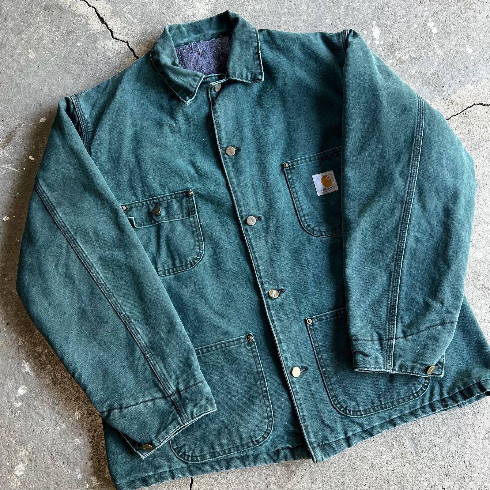 Carhartt × Vintage Carhartt green chore work wear jacket Size US L / EU 52-54 / 3 - 3 Thumbnail