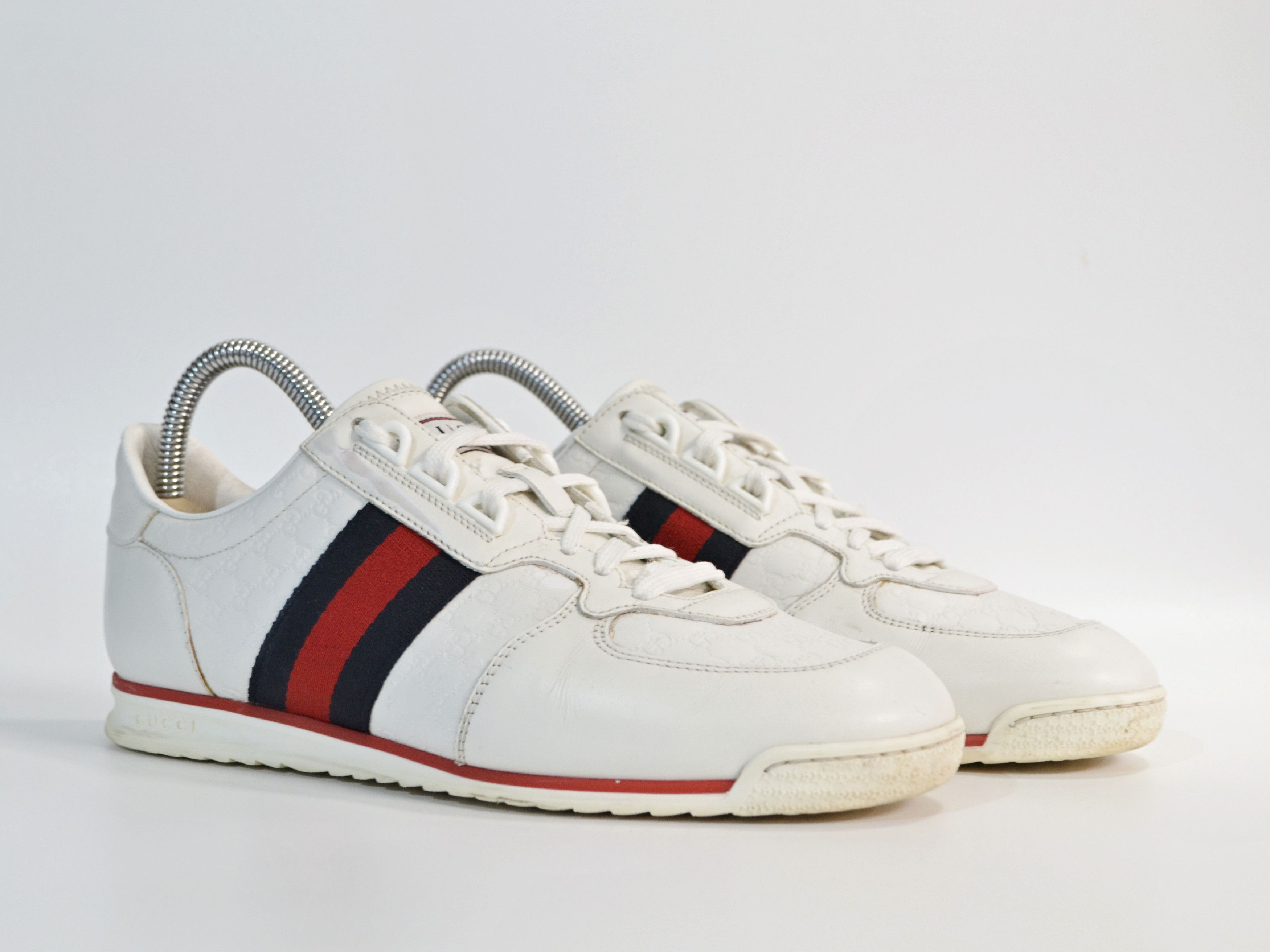 Gucci Gucci Ace SL73 White Monogram Sneakers US8 Size US 8 / IT 38 - 2 Thumbnail