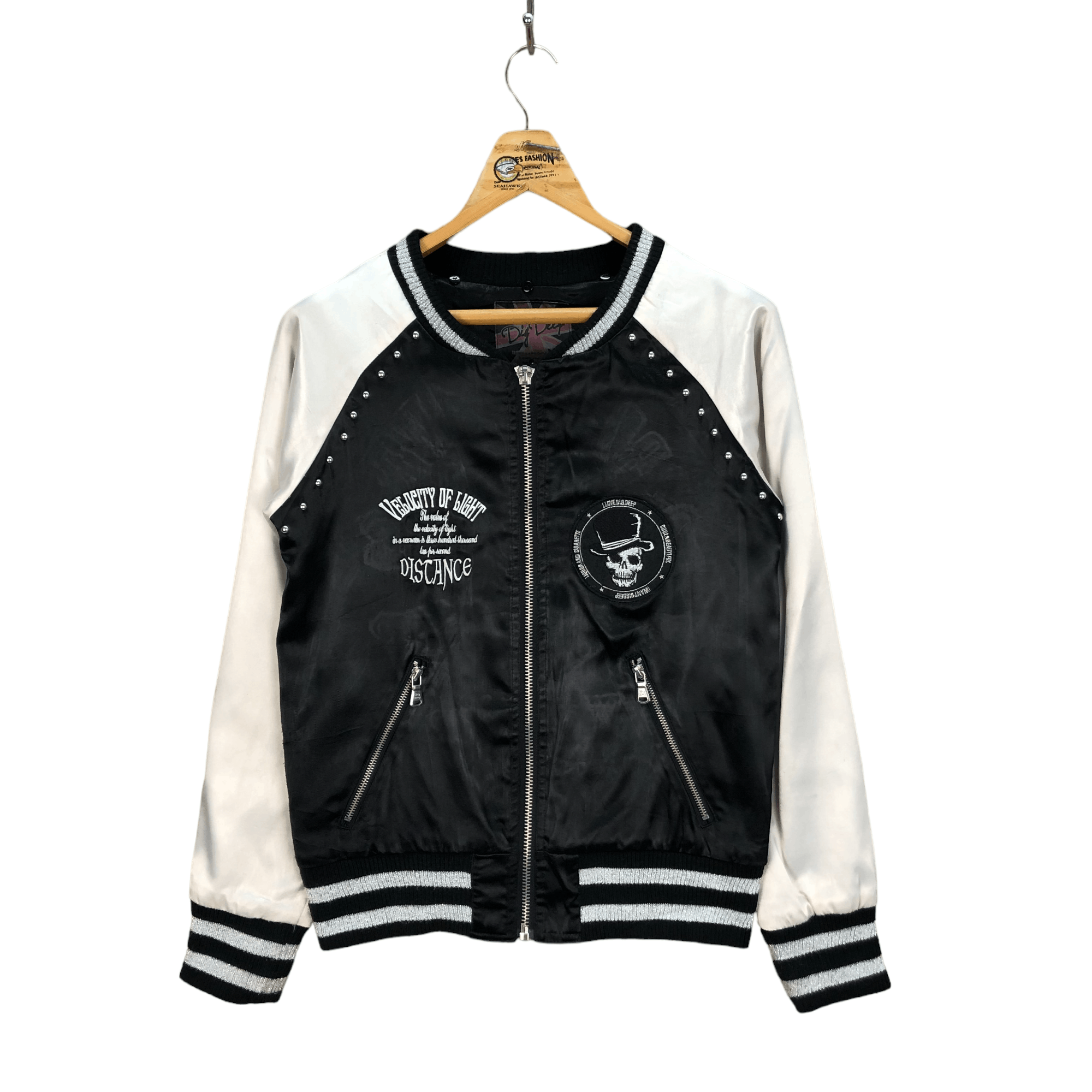 Vintage ROCK DOWN WAKE ME UP FROM GRAVE SKULLS BOMBER #5269-182 Size US L / EU 52-54 / 3 - 3 Thumbnail