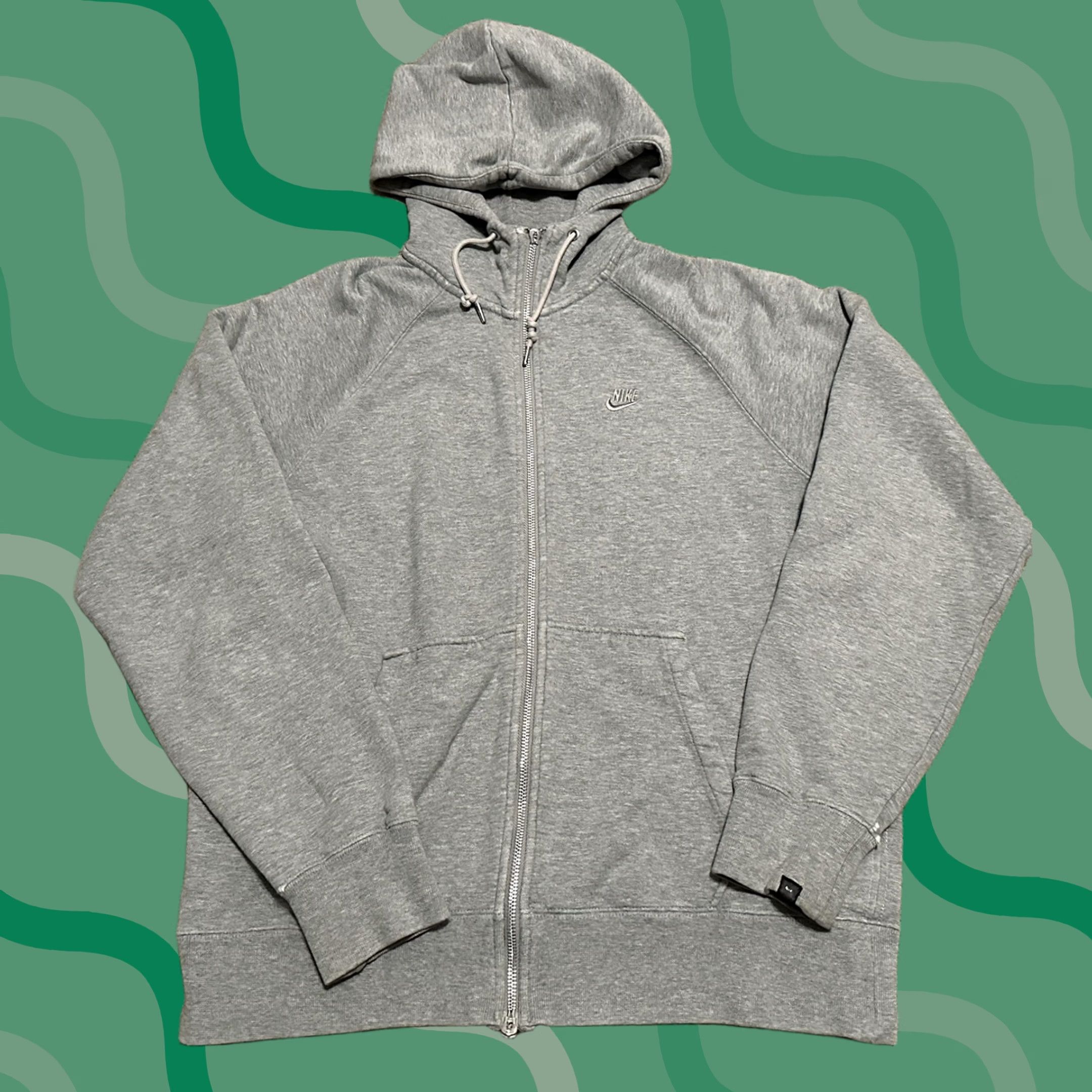 Nike VINTAGE Nike Hoodie Mens Medium Full Zip Sportswear Skater Grunge Gray Y2K Size US M / EU 48-50 / 2 - 1 Thumbnail