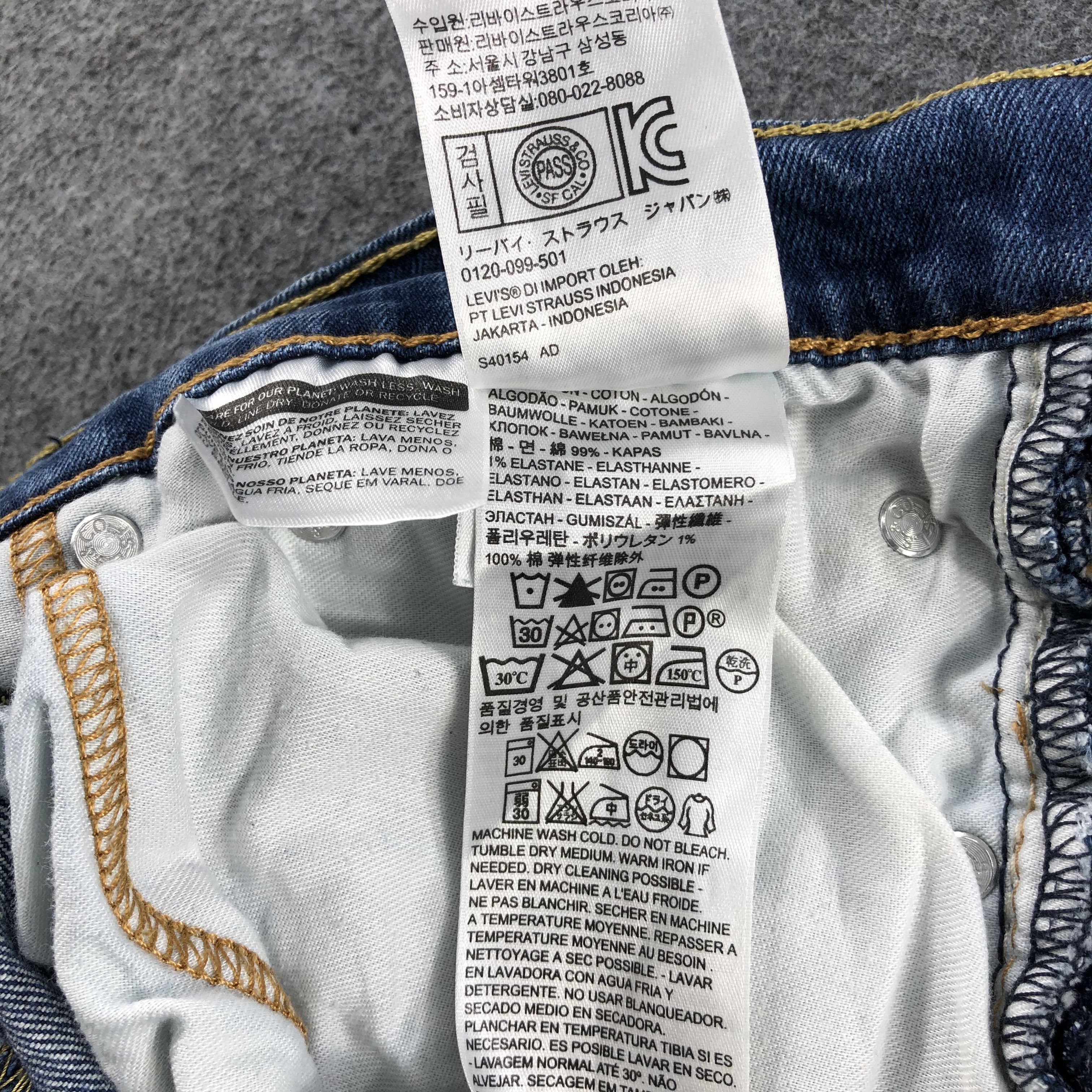 Levi's Vintage Blue Wash Levis 511 Jeans-J2076 Size US 32 / EU 48 - 10 Thumbnail