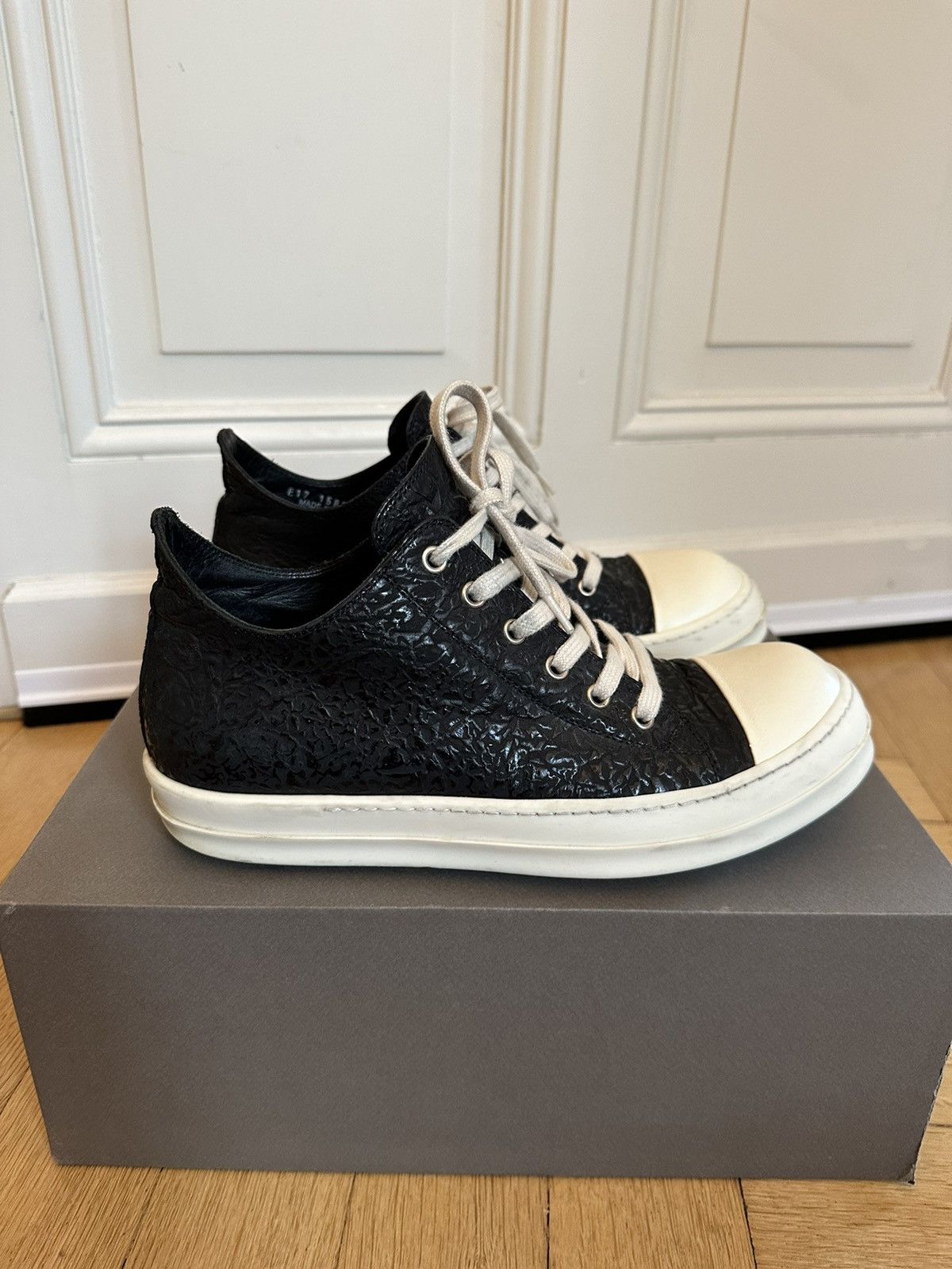 image of Rick Owens Ramones Low 41 Shoes in Black, Men's (Size 8)