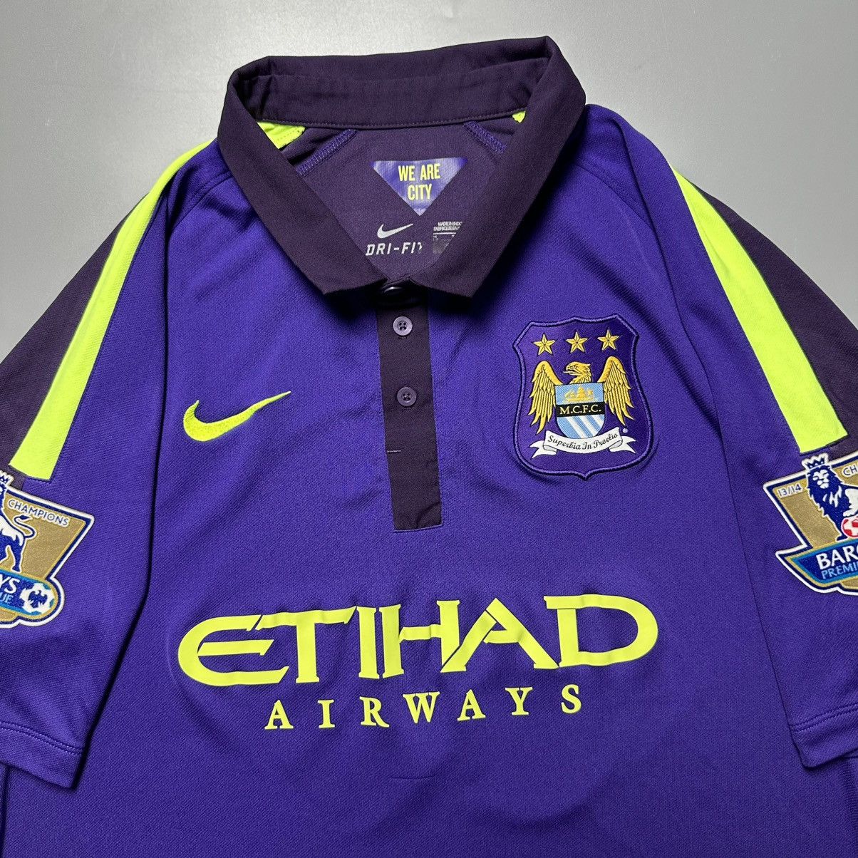 Nike MAN CITY NIKE 2014/2015 FOOTBALL THIRD JERSEY #10 DZEKO Size US XL / EU 56 / 4 - 4 Thumbnail