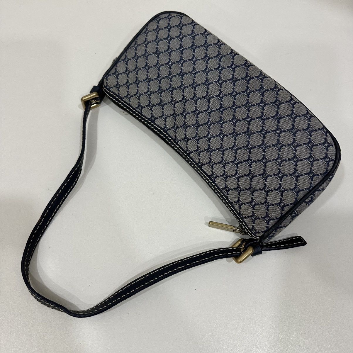 Celine ‼️LASTDROP‼️ CELINE MACADAM CANVAS POCHETTE POUCH HANDBAG Size ONE SIZE - 4 Thumbnail