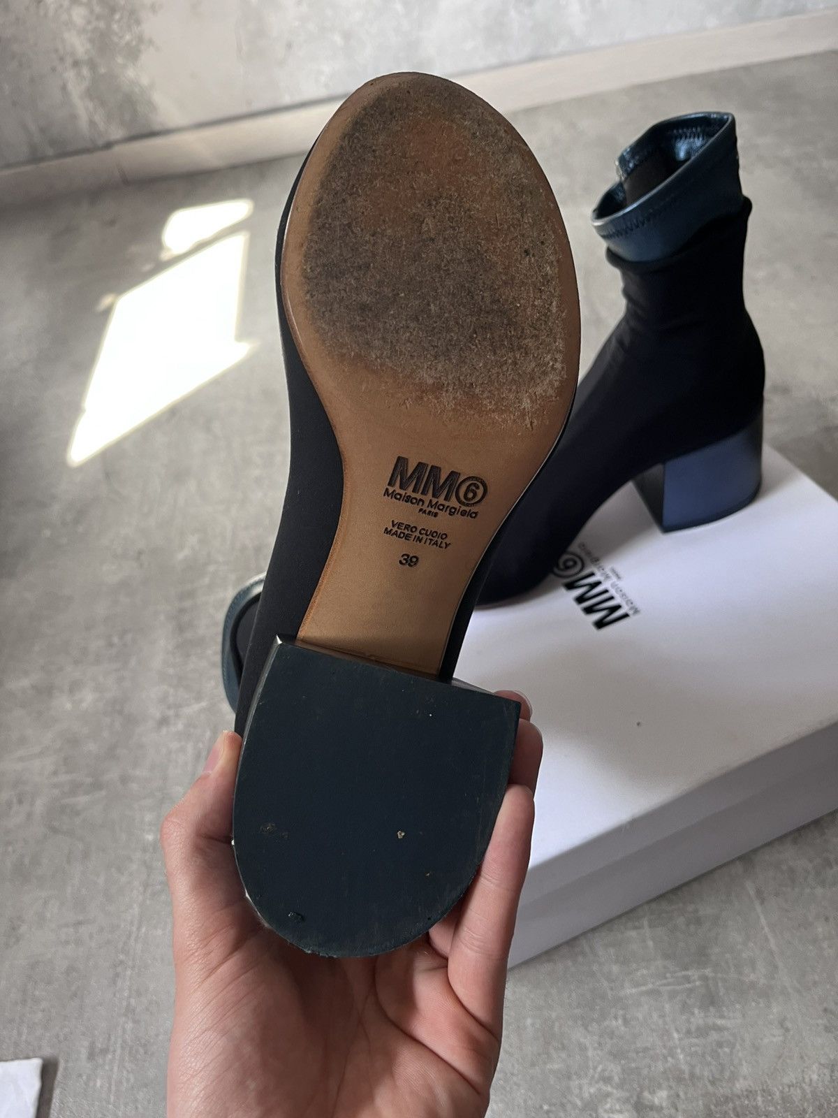 Maison Margiela Maison Margiela MM6 Faux Leather Socks Ankle heels Size US 9 / IT 39 - 6 Thumbnail