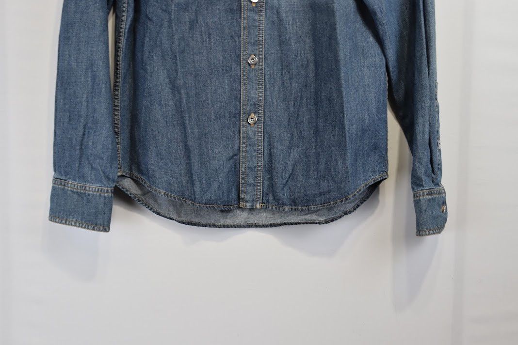 Bottega Veneta o1rshd1 Orignal Light Denim Shirt in Indigo Size US S / EU 44-46 / 1 - 7 Thumbnail