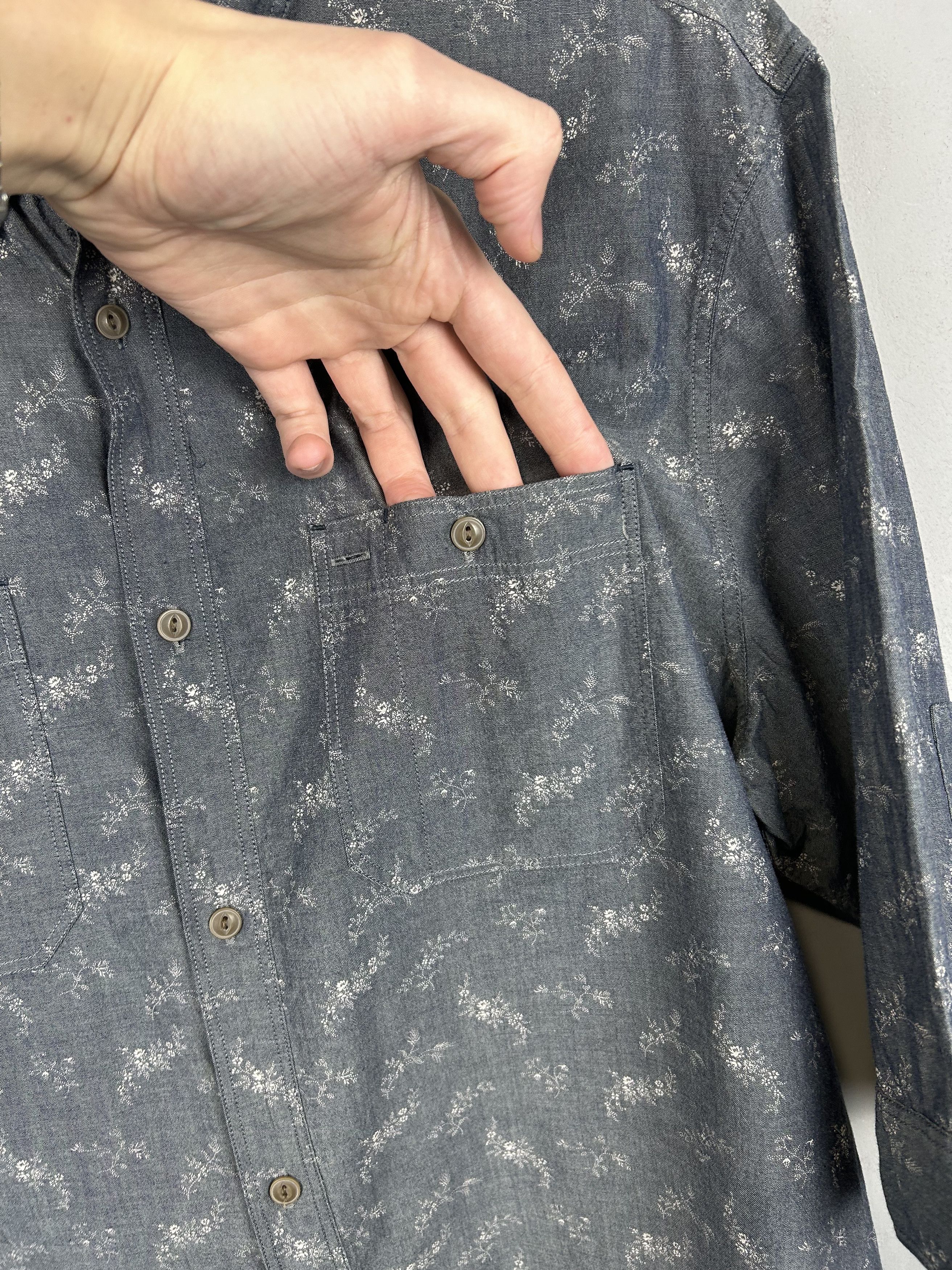Allsaints All Saints Floral Shirt Quincey Half Sleeve Gray Button Up Size US XXL / EU 58 / 5 - 3 Thumbnail