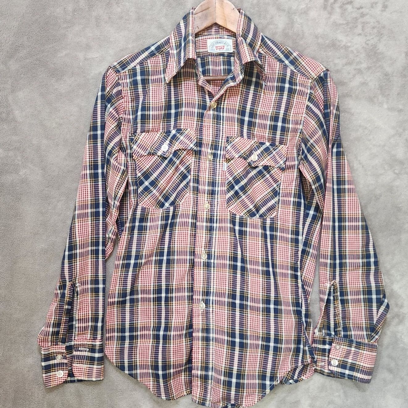 Levi's Levi's Men's Small Classic Western Plaid Shirt, Blue and Red Size US S / EU 44-46 / 1 - 1 Thumbnail