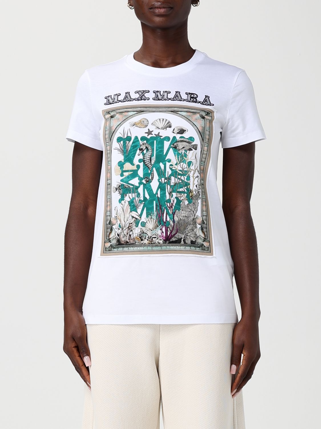 Max Mara Max Mara T-Shirt Woman White Size S / US 4 / IT 40 - 1 Thumbnail