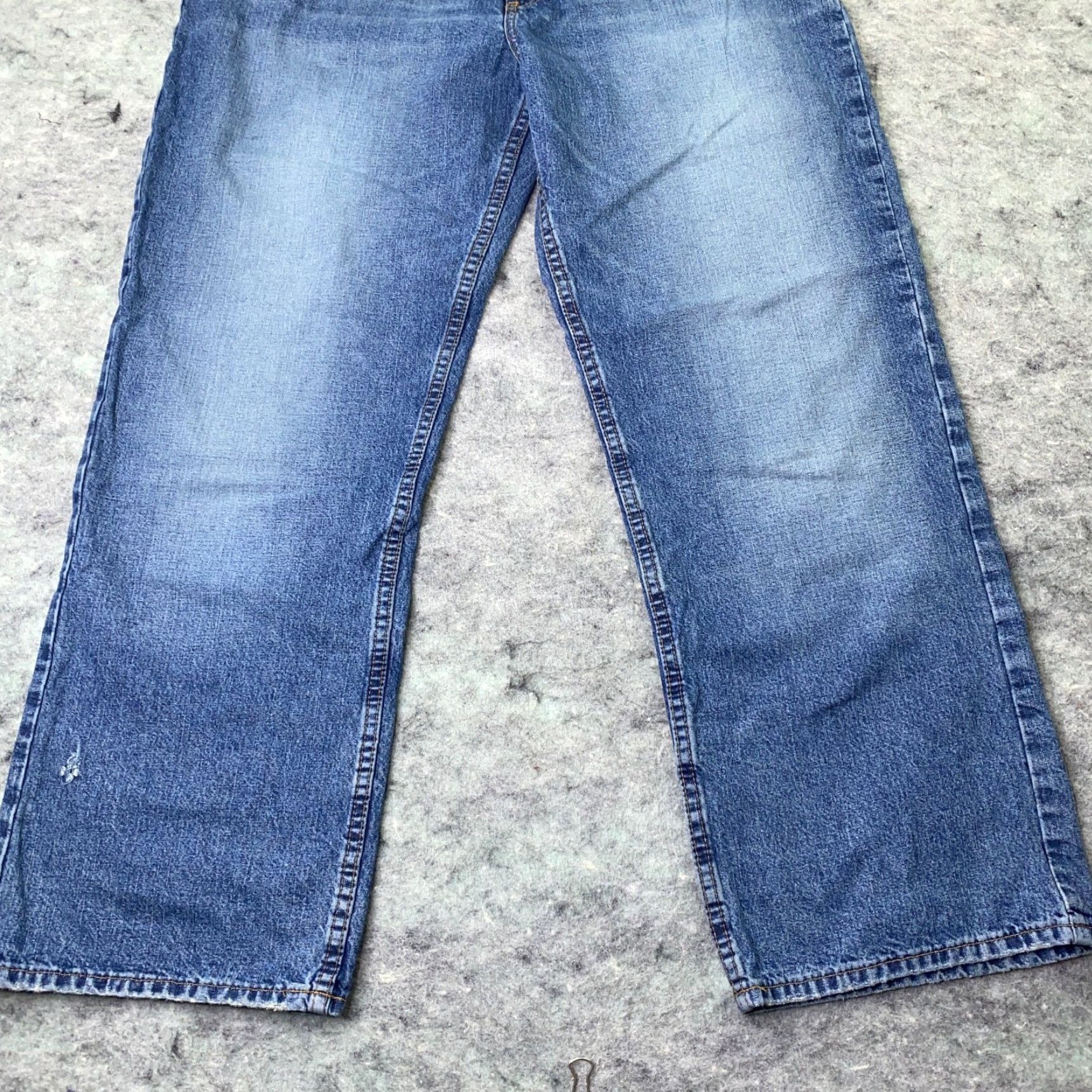 Vintage VINTAGE Urban Pipeline Jeans Mens 38x30 Blue Straight Leg Relaxed Distressed 90s Jeans Mens Size US 38 / EU 54 - 7 Thumbnail