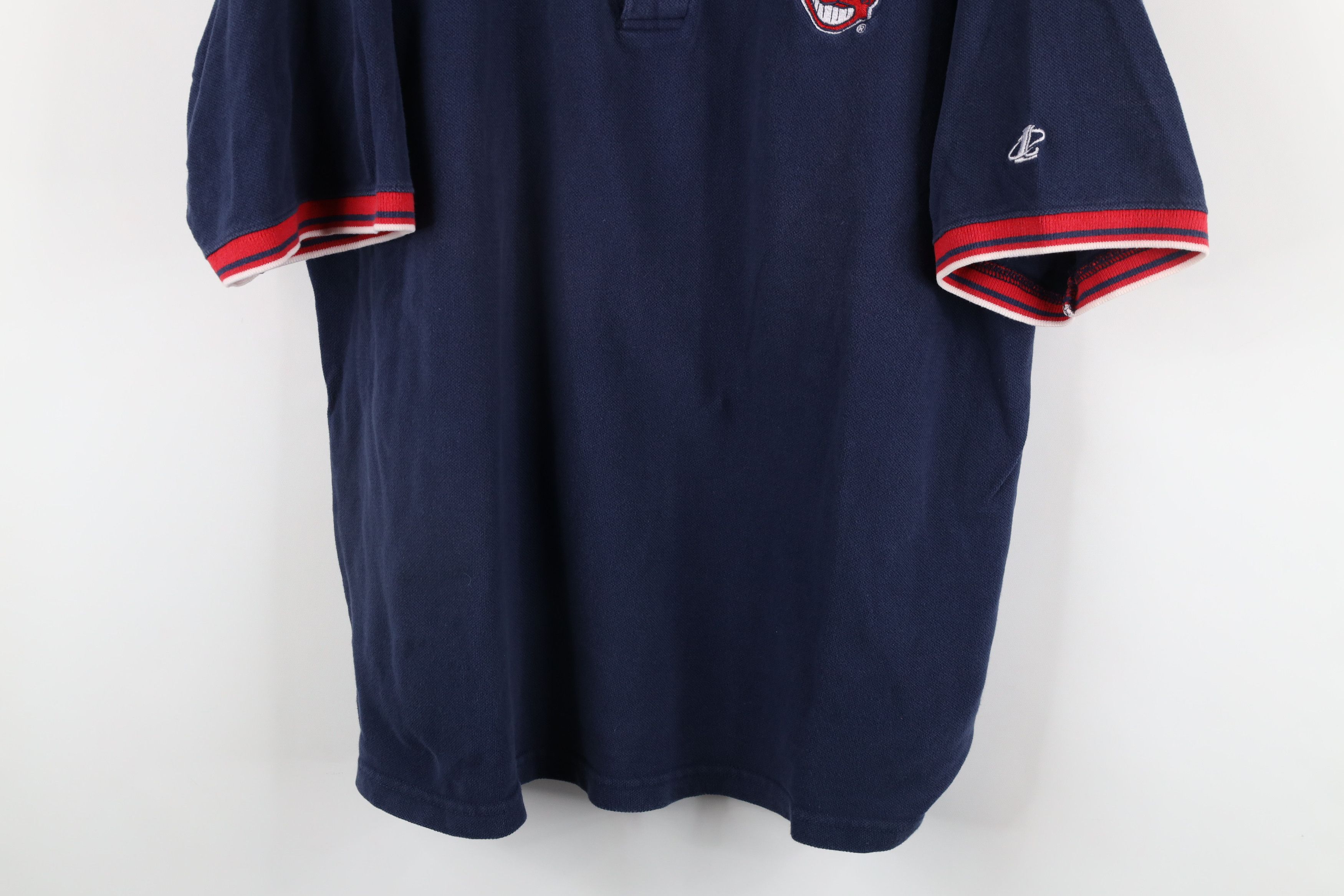 Vintage Vintage 90s Chief Wahoo Cleveland Indians Baseball Polo Blue Size US M / EU 48-50 / 2 - 3 Thumbnail