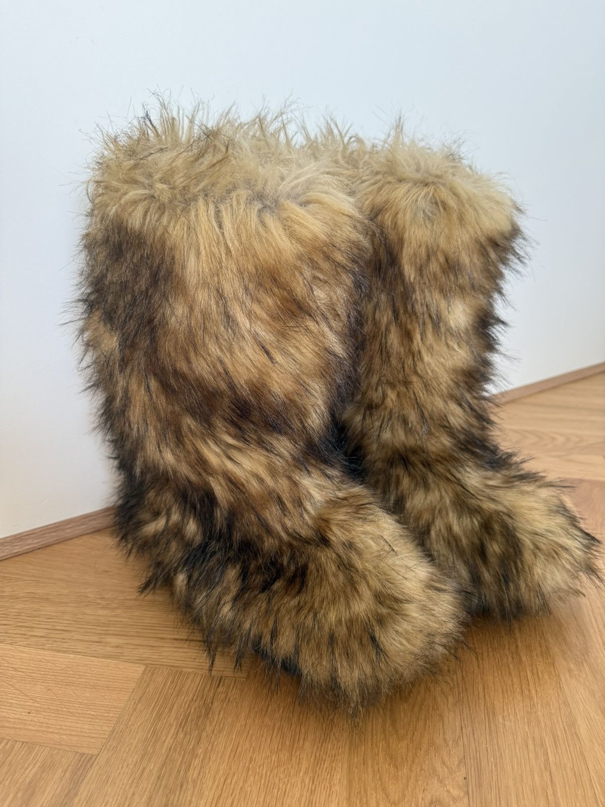Celine × Hedi Slimane Celine Fall 21 Faux Fur Boots Size US 10 / EU 43 - 3 Thumbnail