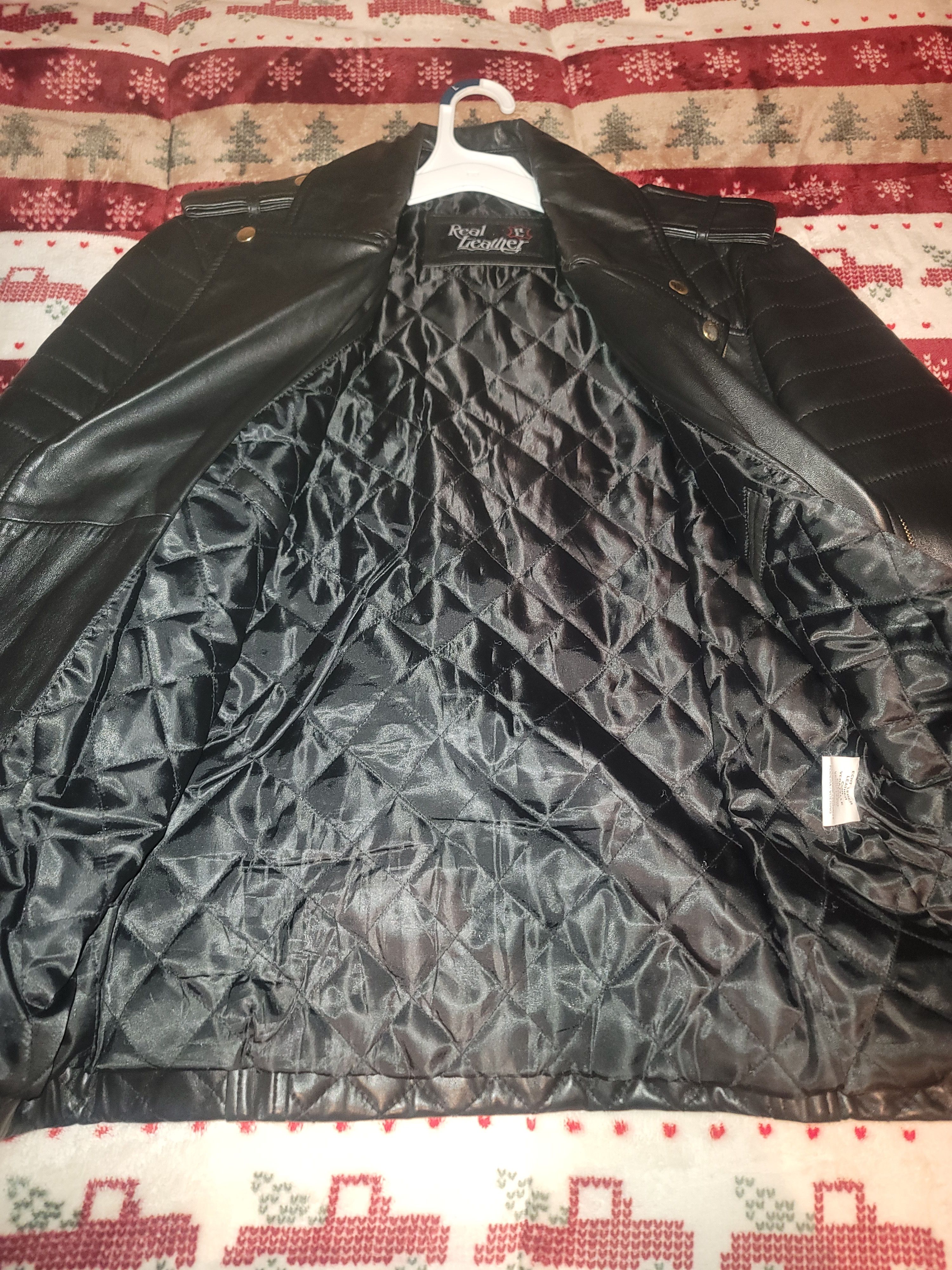Leather lambskin(leather) biker jacket. Size US M / EU 48-50 / 2 - 9 Thumbnail