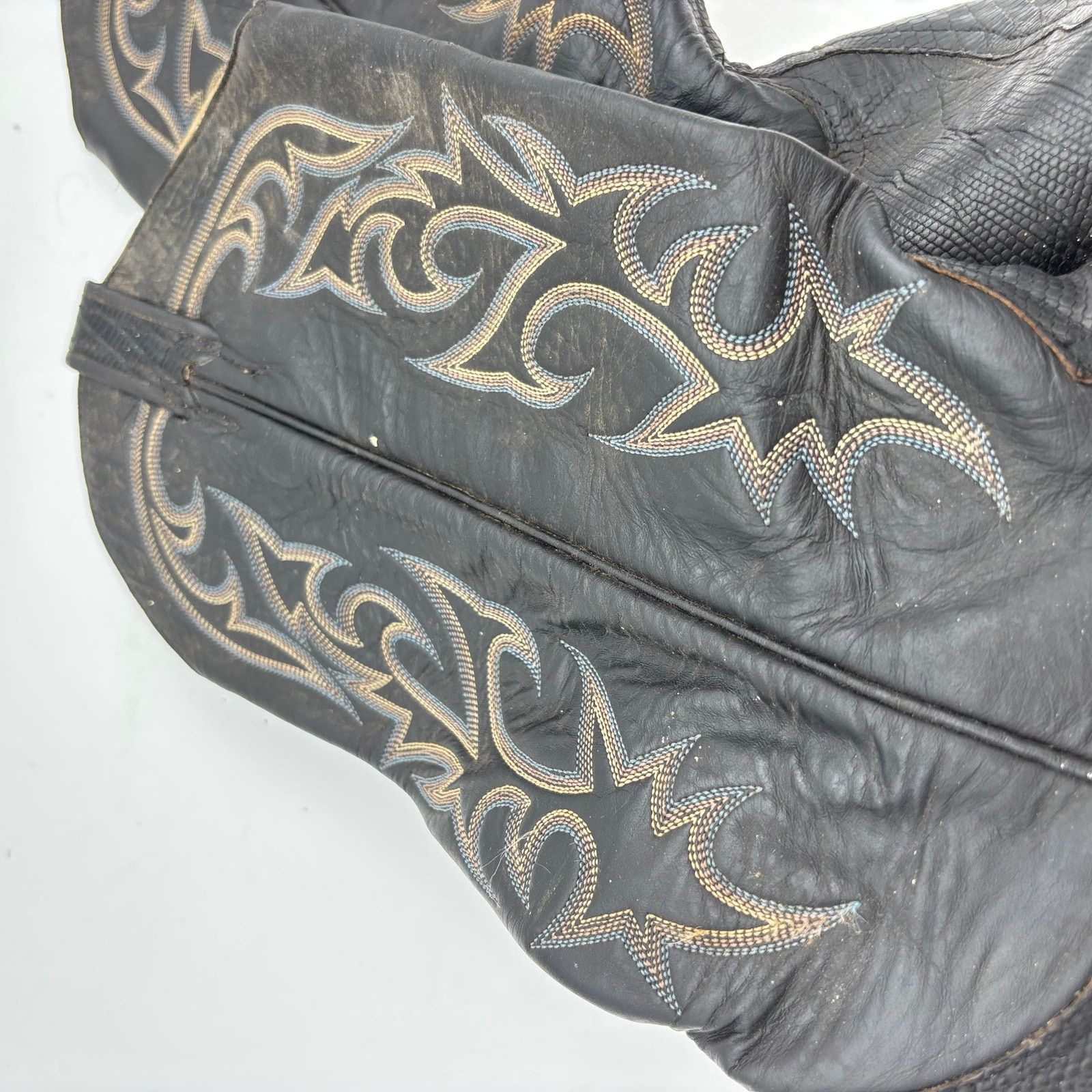 Larry Mahan Vintage 80s Larry Mahan Cowboy Boots Western Lizard 10 D Size US 10 / EU 43 - 15 Thumbnail