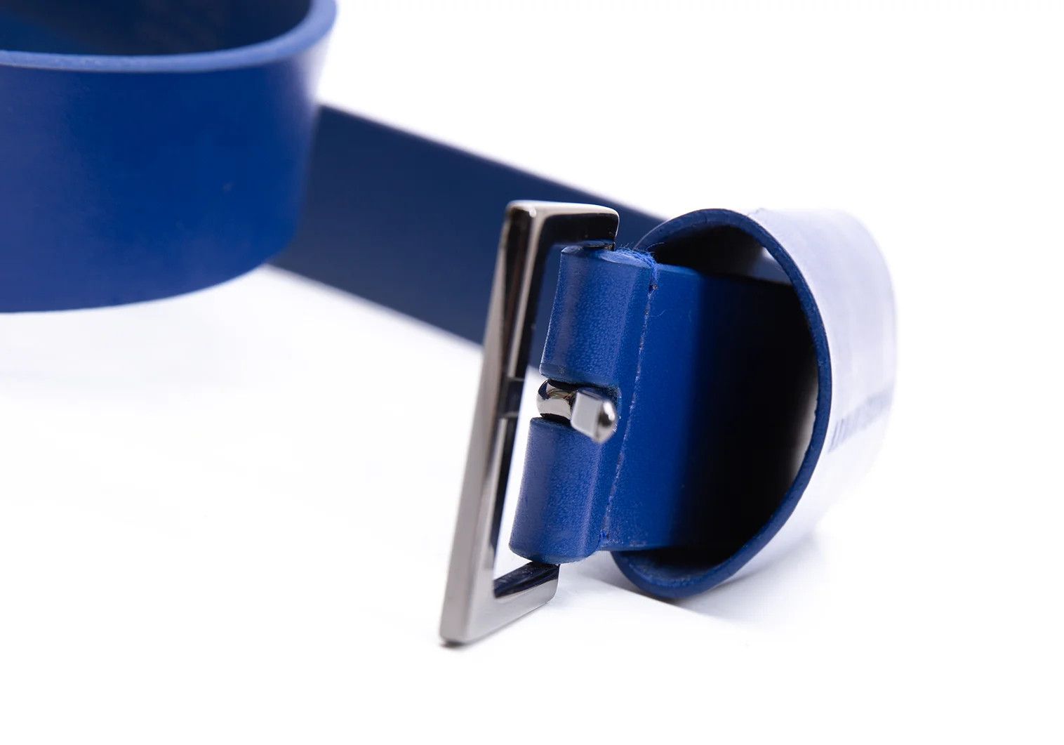 Armani Square Buckle Color Belt in Blue, Size 38 Size ONE SIZE - 7 Thumbnail