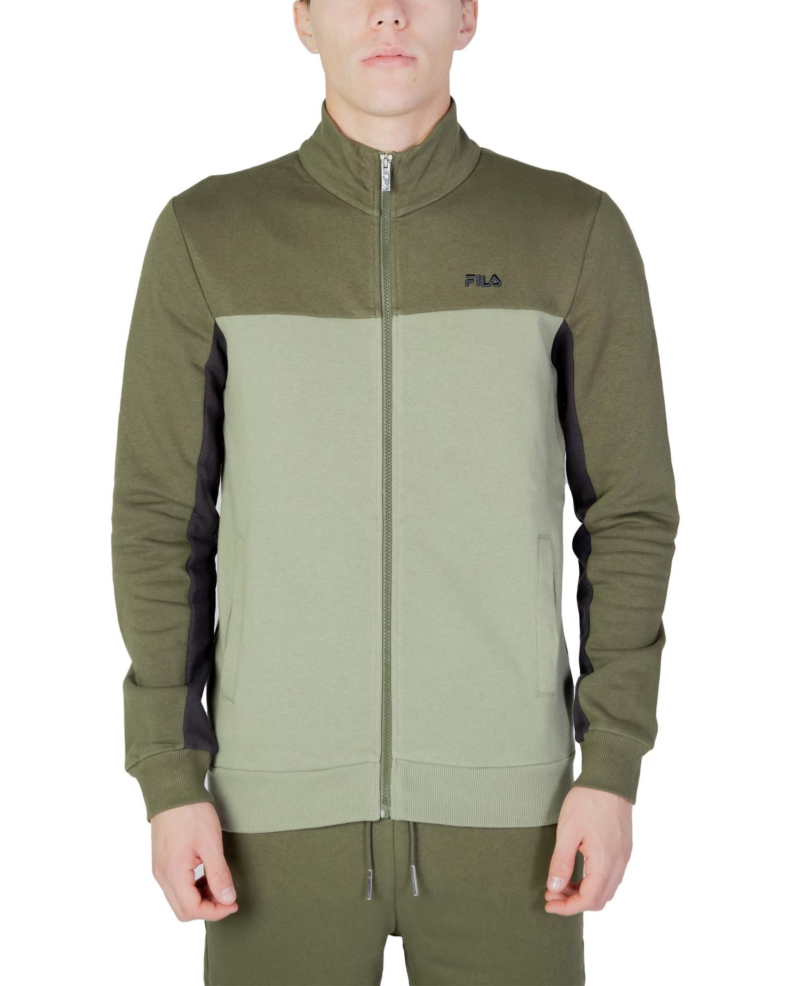 image of Fila Zip-Up Sweatshirt With Long Sleeves in Green, Men's (Size Small)