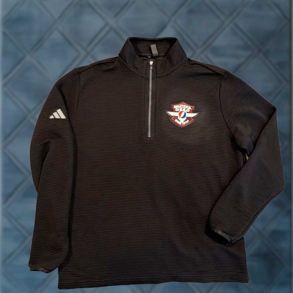 Adidas Adidas Grateful Dead Quarter Zip Pullover Mens Large Black Casual Pullover Zip Activewear Size US L / EU 52-54 / 3 - 1 Thumbnail
