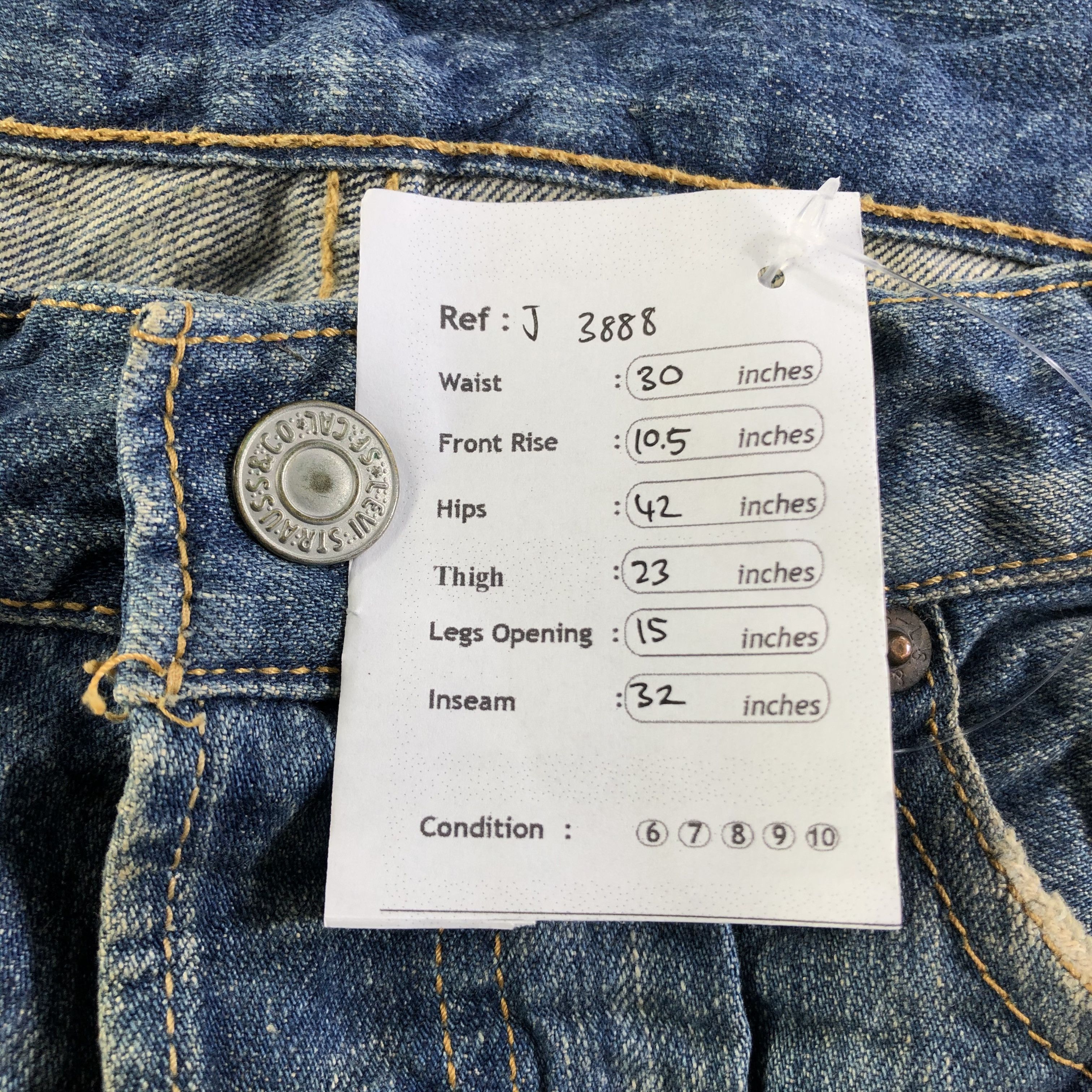 Levi's Vintage 90s Levis 501 Jeans-J3888 Size US 30 / EU 46 - 12 Thumbnail