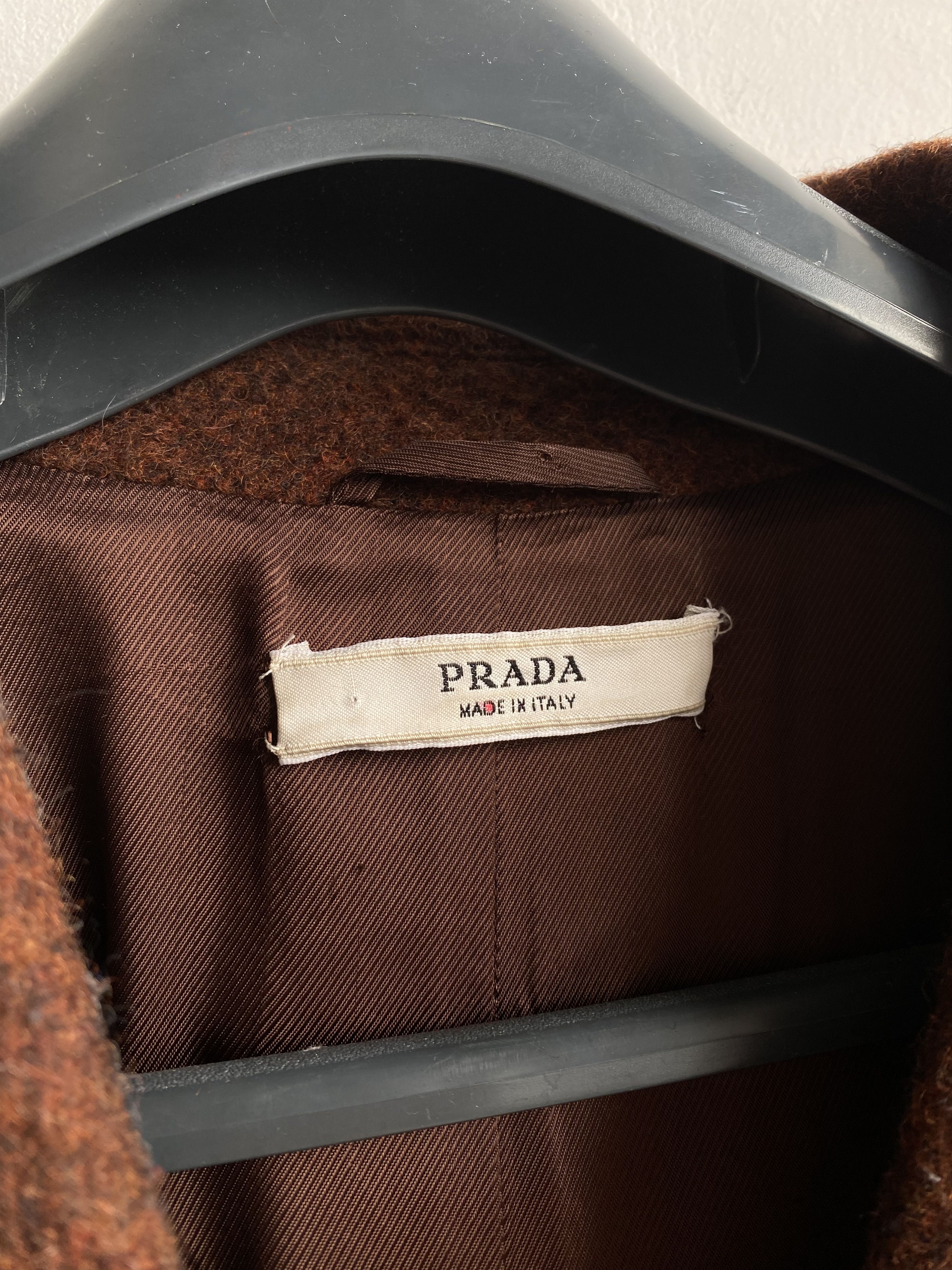 Prada PRADA Women’s Lana Wool Oversized Coat Size 42 Size M / US 6-8 / IT 42-44 - 6 Thumbnail