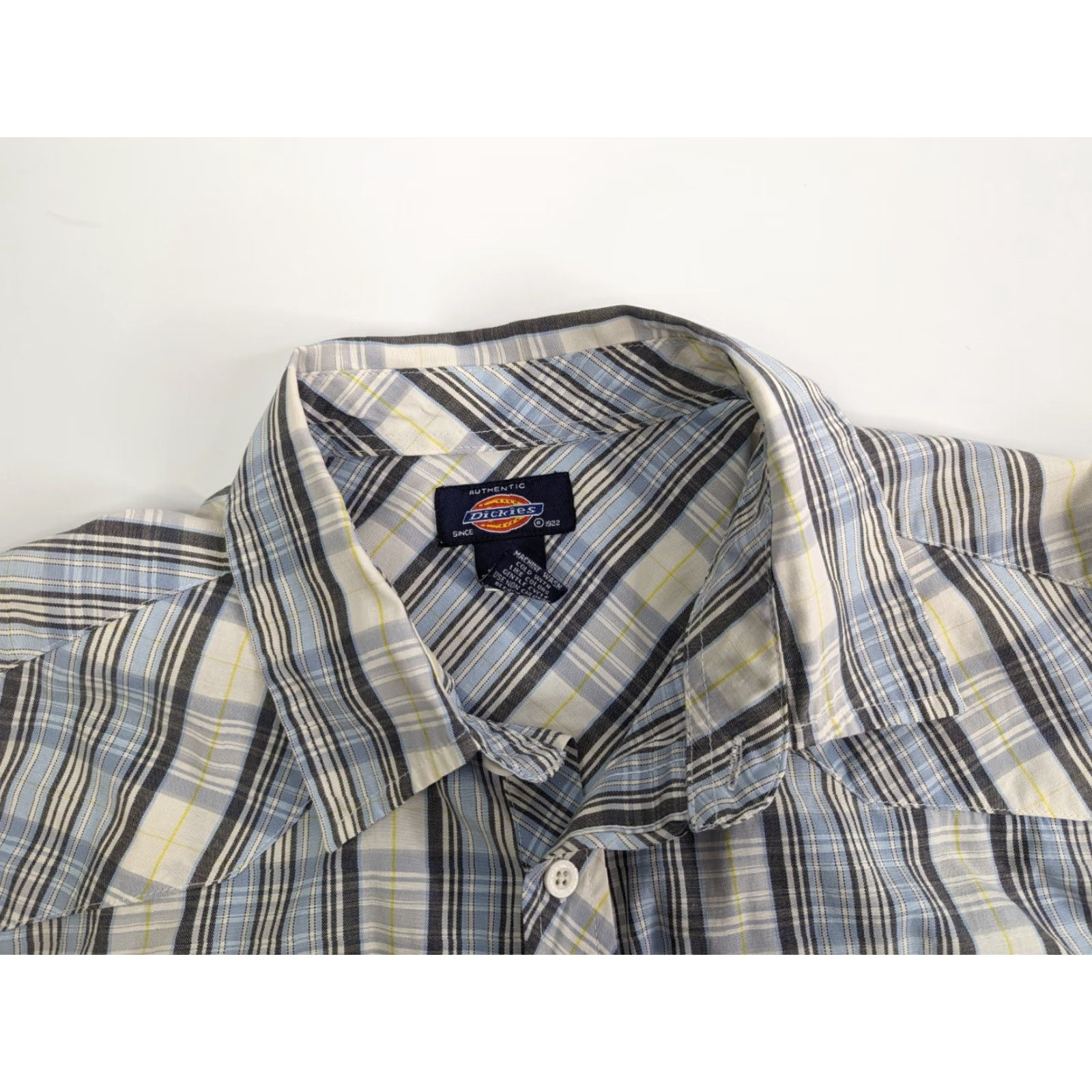Dickies Dickies Shirt Men’s Large Short Sleeve Button-Up Plaid Multicolor Cotton Blend Pocket Logo Casual Workwear Regular Fit Size US L / EU 52-54 / 3 - 5 Thumbnail