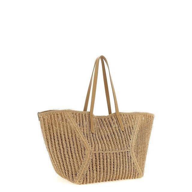 Brunello Cucinelli BRUNELLO CUCINELLI BC Duo Large Raffia Beige Tote Bag New Size ONE SIZE - 2 Thumbnail