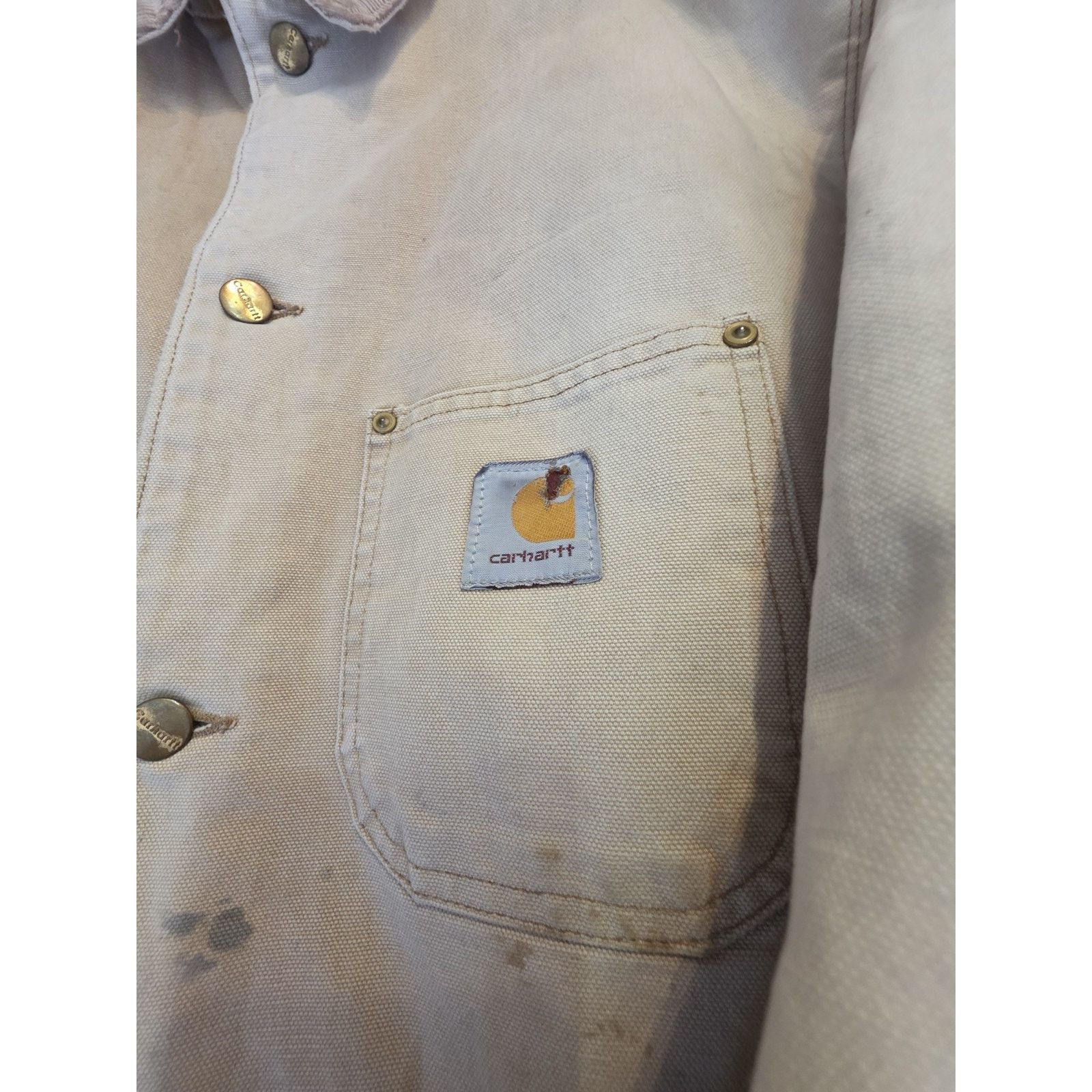 vintage Carhartt blanket-lined duck canvas chore coat
