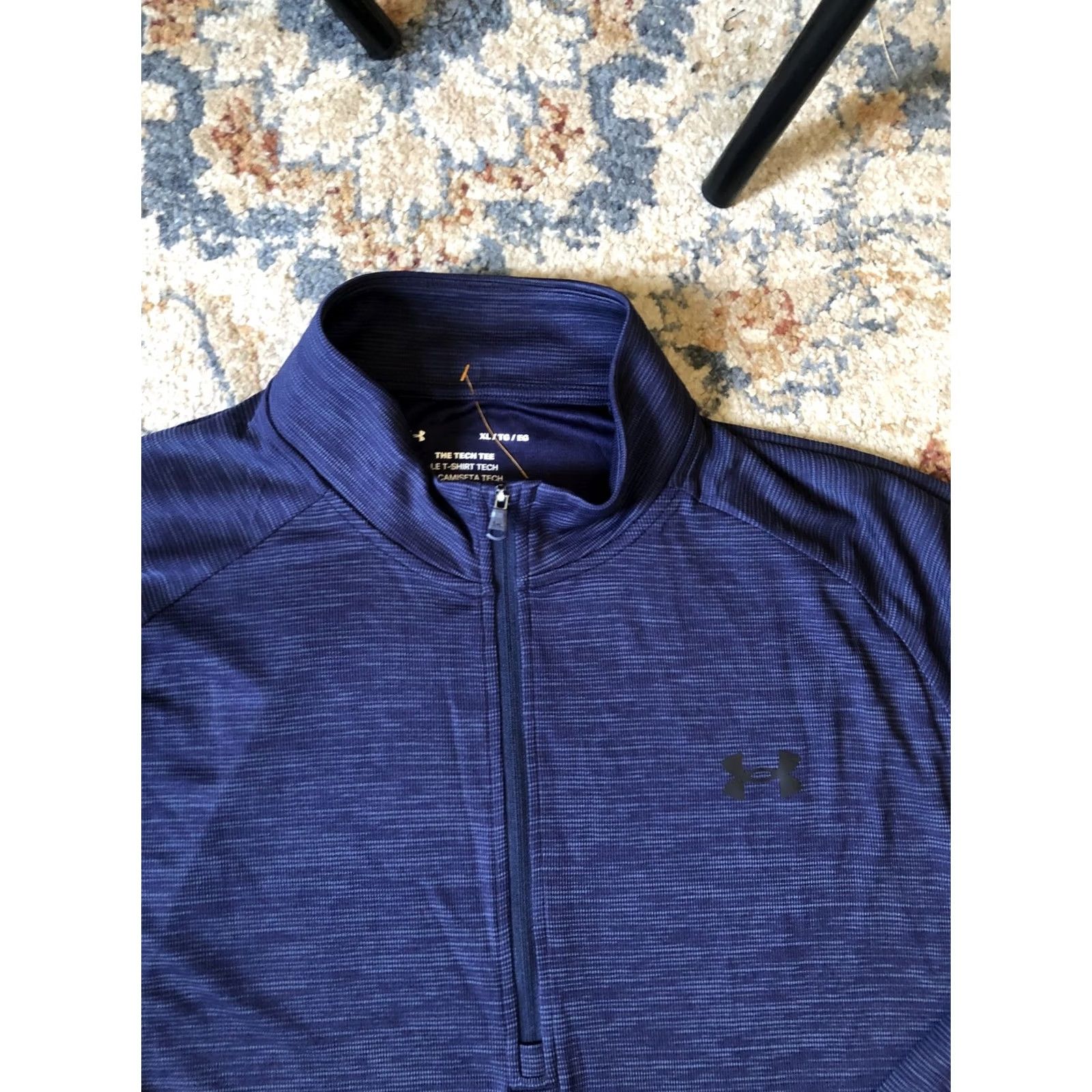 Under Armour Under Armour Tech Tee Pullover Mens XL Blue Quarter Zip Lightweight Athletic Shirt Size US XL / EU 56 / 4 - 2 Thumbnail