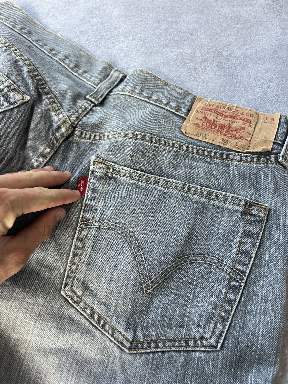 Levi's Vintage Rick Owens Junya Watanabe Style Washed Jeans Size US 36 / EU 52 - 6 Thumbnail