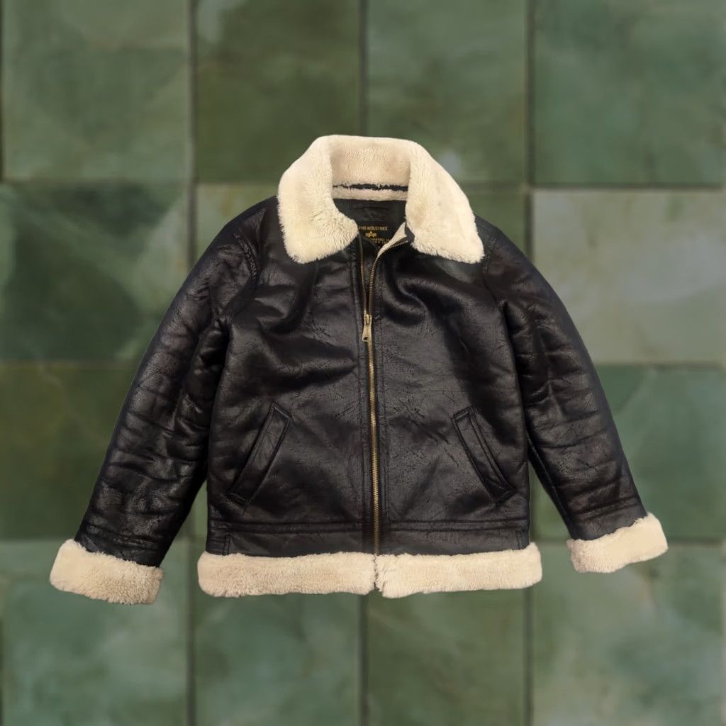 Vintage VINTAGE Alpha B3 Flying Men’s Faux Shearling Black Jacket Winter Army Jacket Size US M / EU 48-50 / 2 - 1 Thumbnail