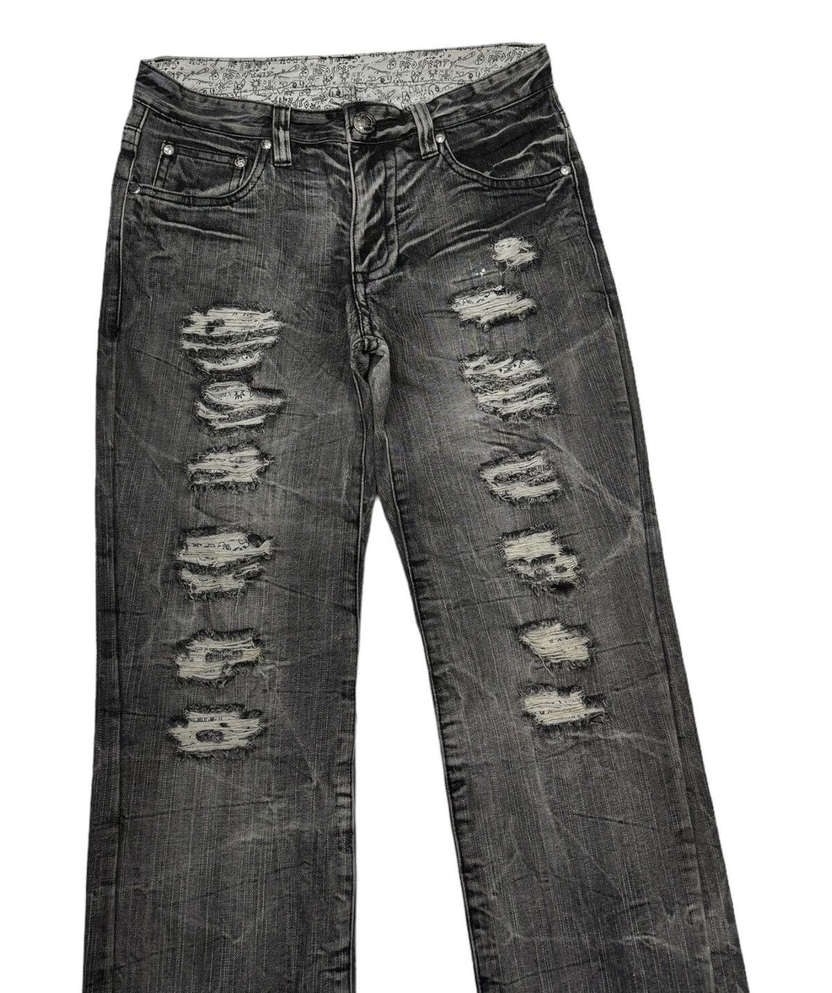 Le Grande Bleu (L.G.B.) 🔥RARE VINTAGE JAPANESE PROSPERITY DENIM DISTRESS JEANS Size US 32 / EU 48 - 9 Thumbnail