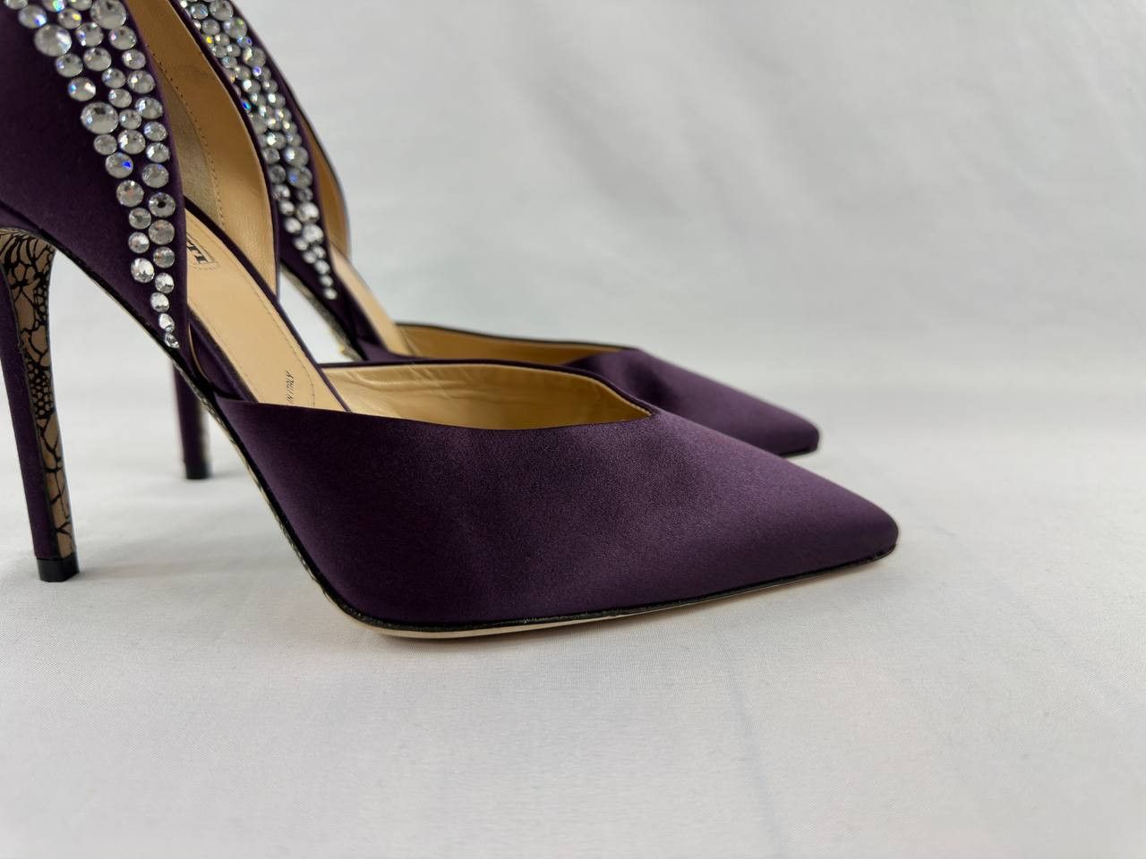 Paciotti Cesare Paciotti Silk Purple Pump Heels Size US 11.5 / IT 41.5 - 3 Thumbnail