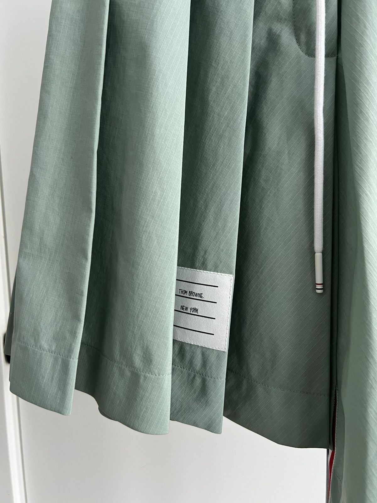Thom Browne Teal Ripstop Pleated Skirt Size 27" / US 4 / IT 40 - 2 Thumbnail