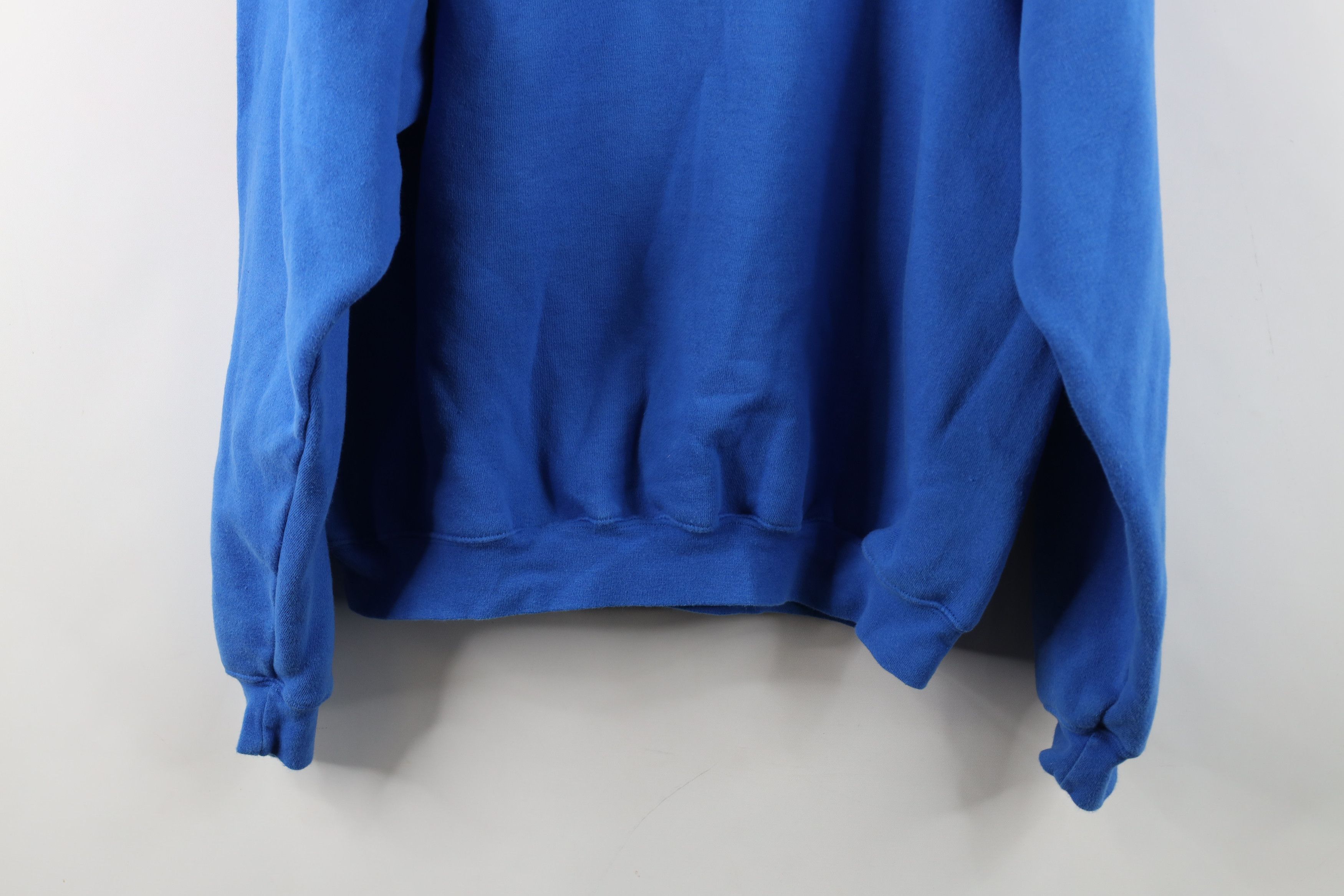Vintage Vintage 90s Streetwear Fit Crewneck Sweatshirt Royal Blue Size L / US 10 / IT 46 - 12 Thumbnail