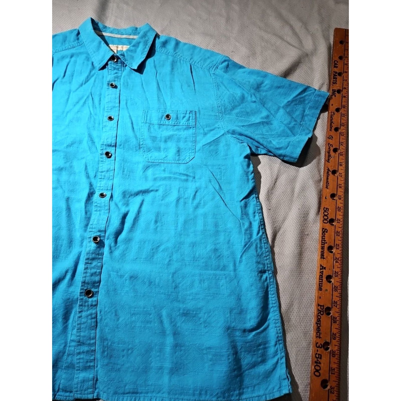 The Territory Ahead Territory Ahead Shirt Mens 2XL Blue Allover Aztec Abstract Button Preppy Shirt Size US XXL / EU 58 / 5 - 5 Thumbnail