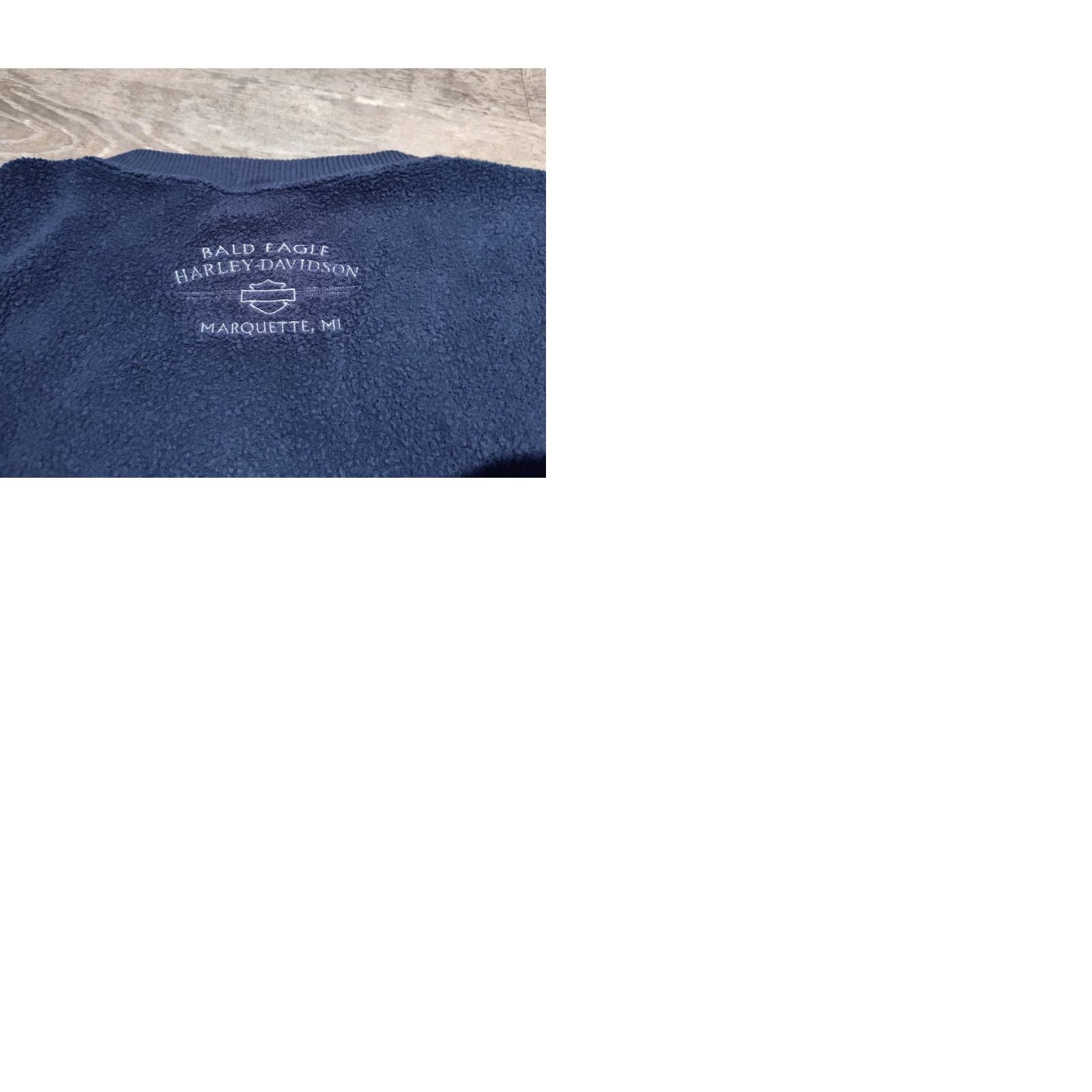 Harley Davidson VINTAGE Harley-Davidson Sweatshirt Blue XL Embroidered Terry Cloth Size US XL / EU 56 / 4 - 9 Thumbnail