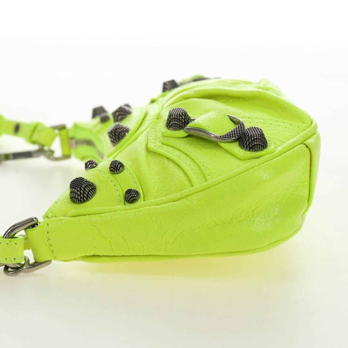 Balenciaga Balenciaga Chain Le Cagole XS Shoulder Bag Green Size ONE SIZE - 10 Thumbnail