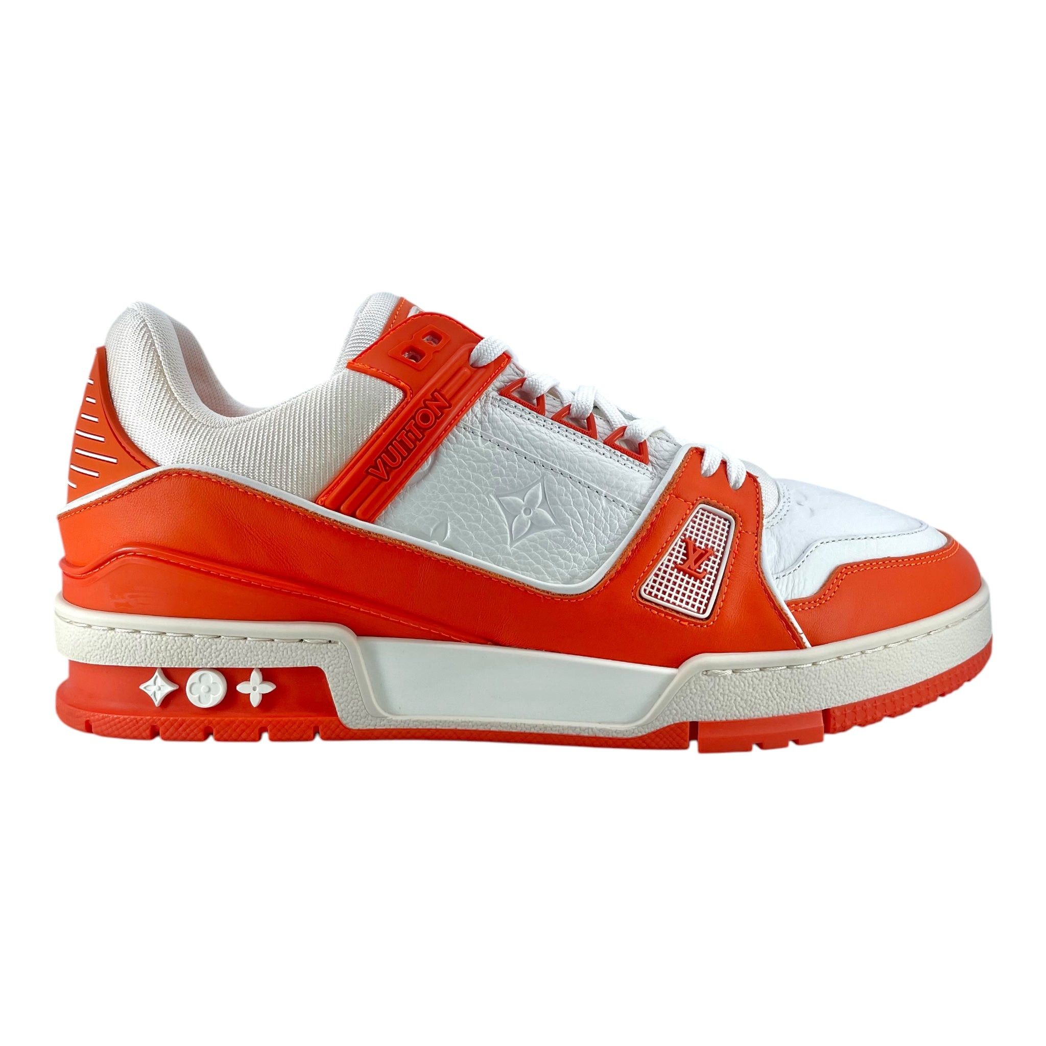 Louis Vuitton LV Trainer Low Orange White | Grailed