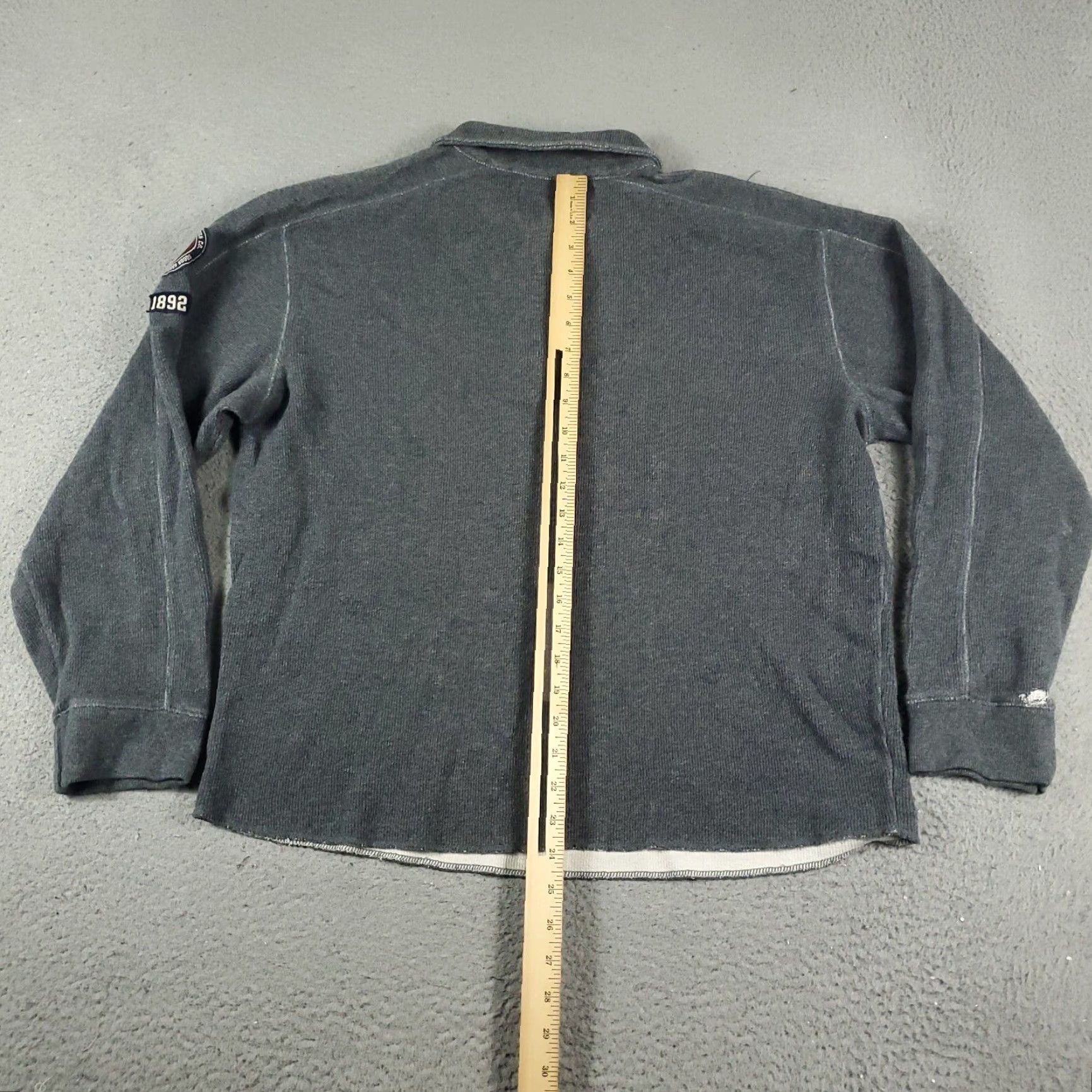 Abercrombie & Fitch Abercrombie & Fitch Mens Medium Gray Collared Pullover Sweater Cotton Blend Long Sleeve Size US M / EU 48-50 / 2 - 6 Thumbnail